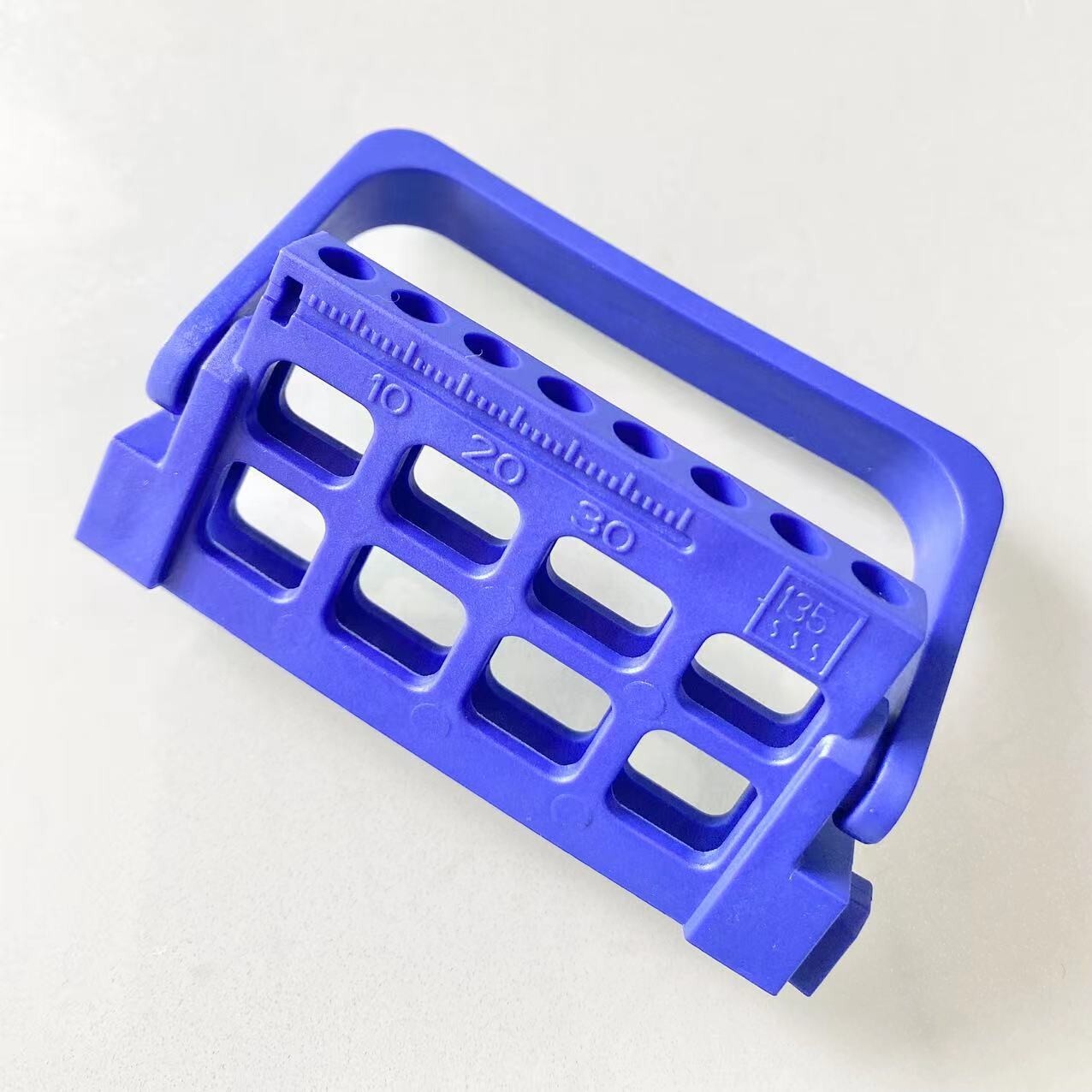 10 PCS Dental Endo Block Files Holder Stand Measuring Ruler Autoclavable Blue