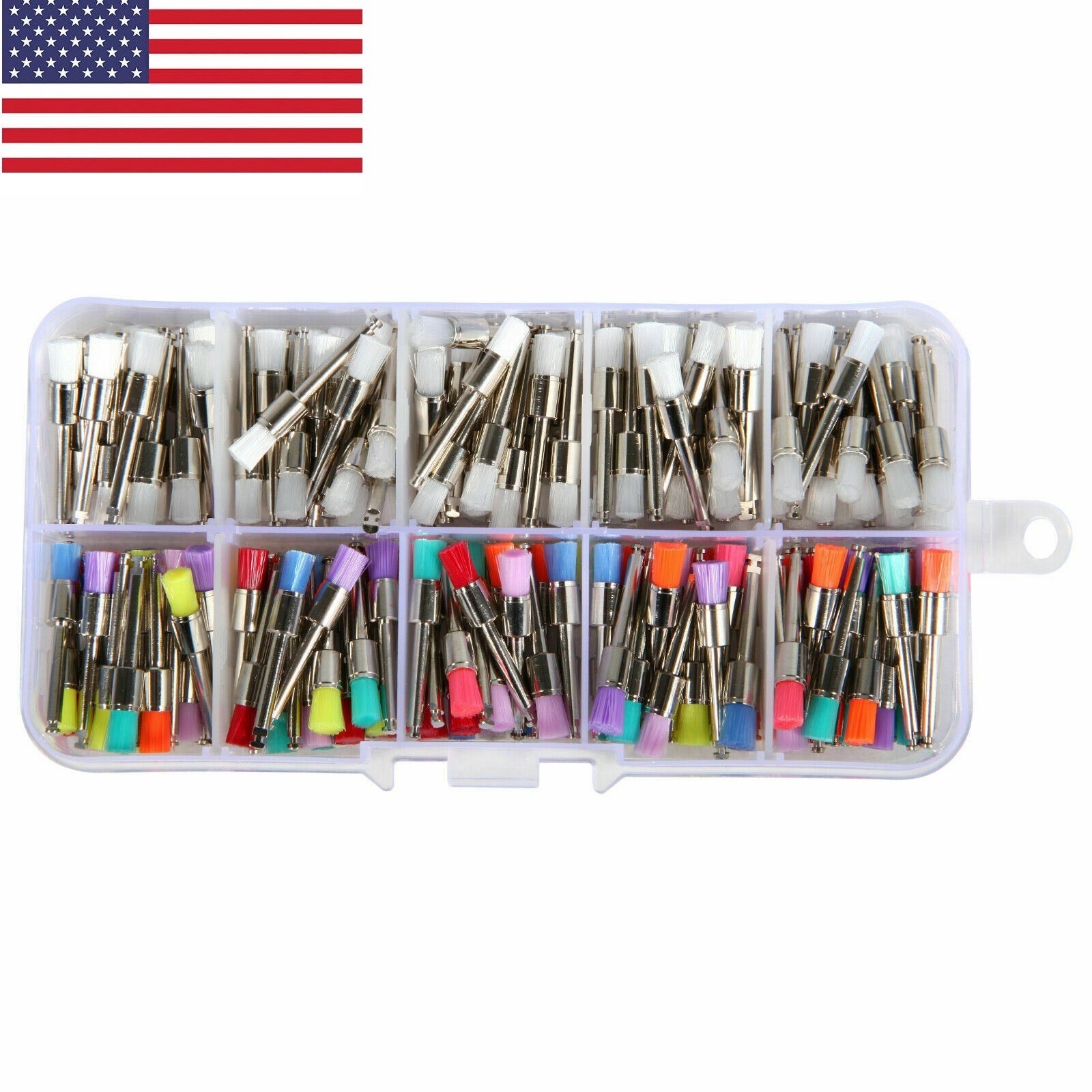200PCS Mixed Types Dental Prophy Brush Brushes Polishing Polisher Cup Cups USA