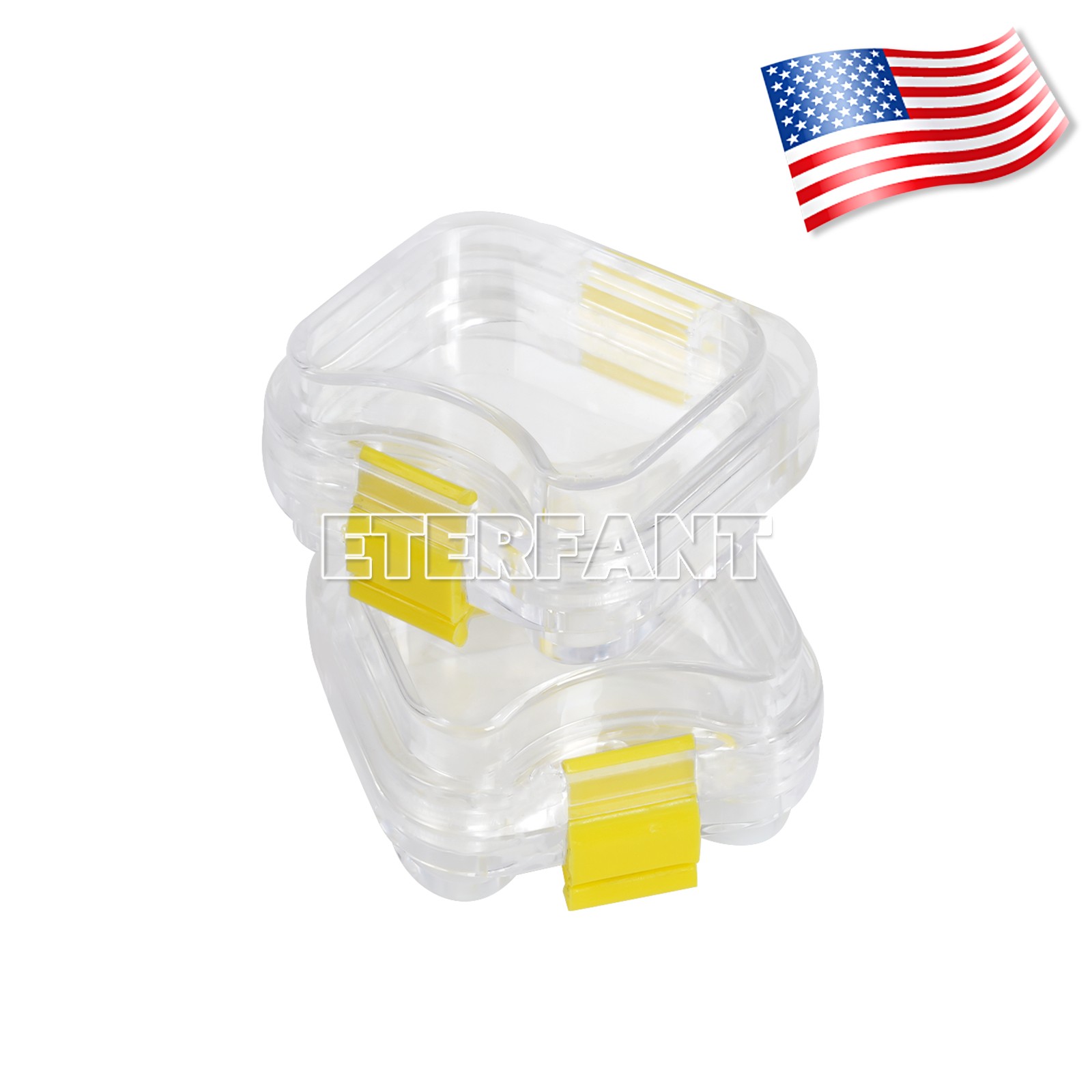 100pcs ETERFANT Dental Crown and Bridge Pillow Box with Latch Storage display