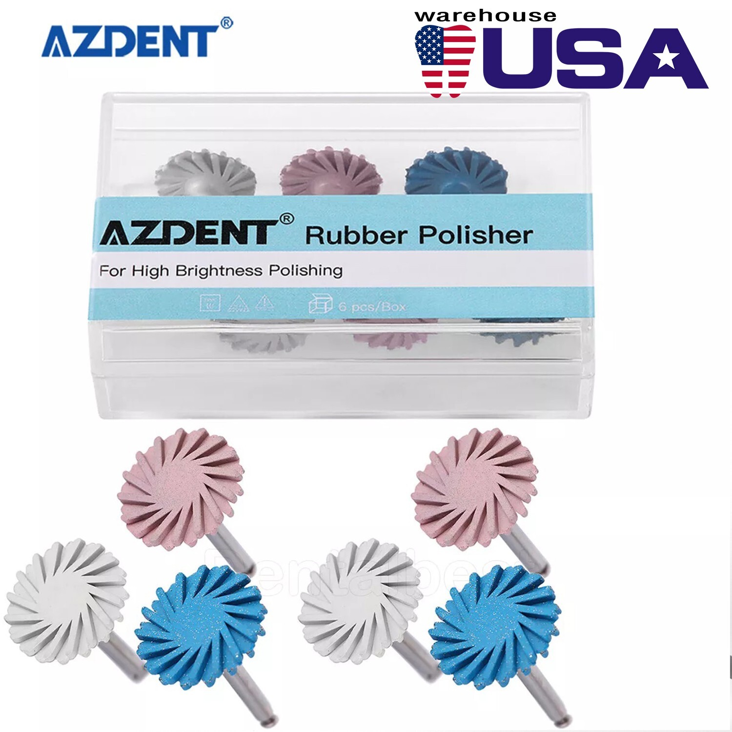 AZDENT Dental Composite Polishing Polisher Diamond System RA Disc 14mm Wheel US