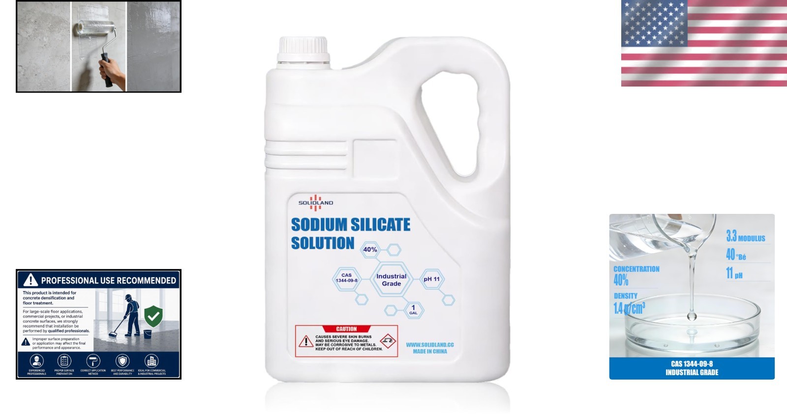 Professional-Grade Sodium Silicate Solution – 128 oz