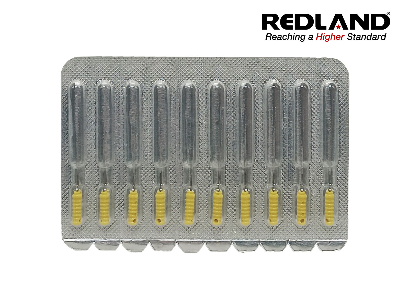 Redland Dental 30 pc. YELLOW #002 25 mm Endo Stainless Steel Barbed Broaches FDA