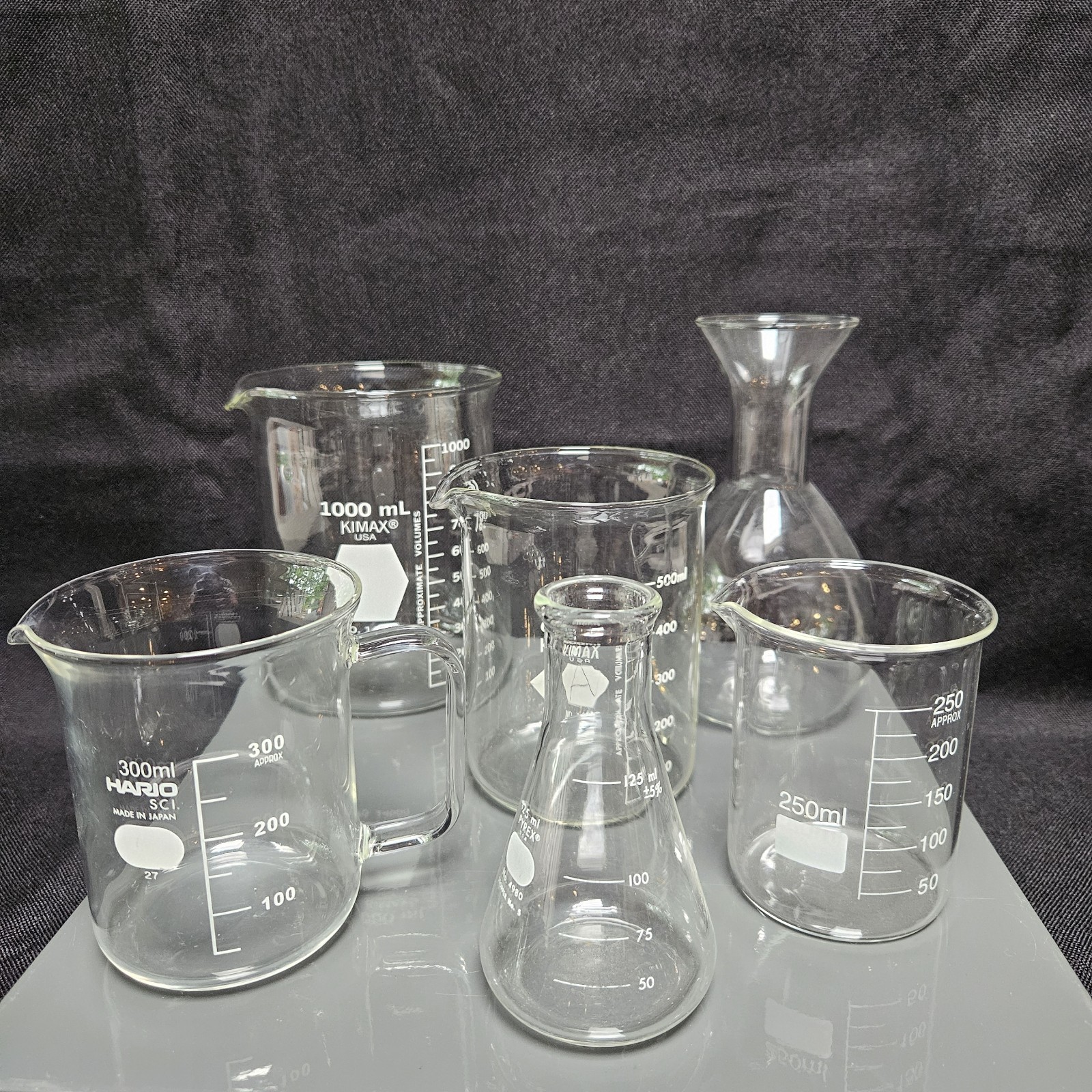 Mixed Lot Lab Chemistry Science Beakers PYREX Kimex Hario Glassware Homeschool