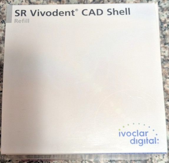 Lot of 7 ivoclar SR Vivodent CAD shell A2 Preference Upper & Lower 707183 707221