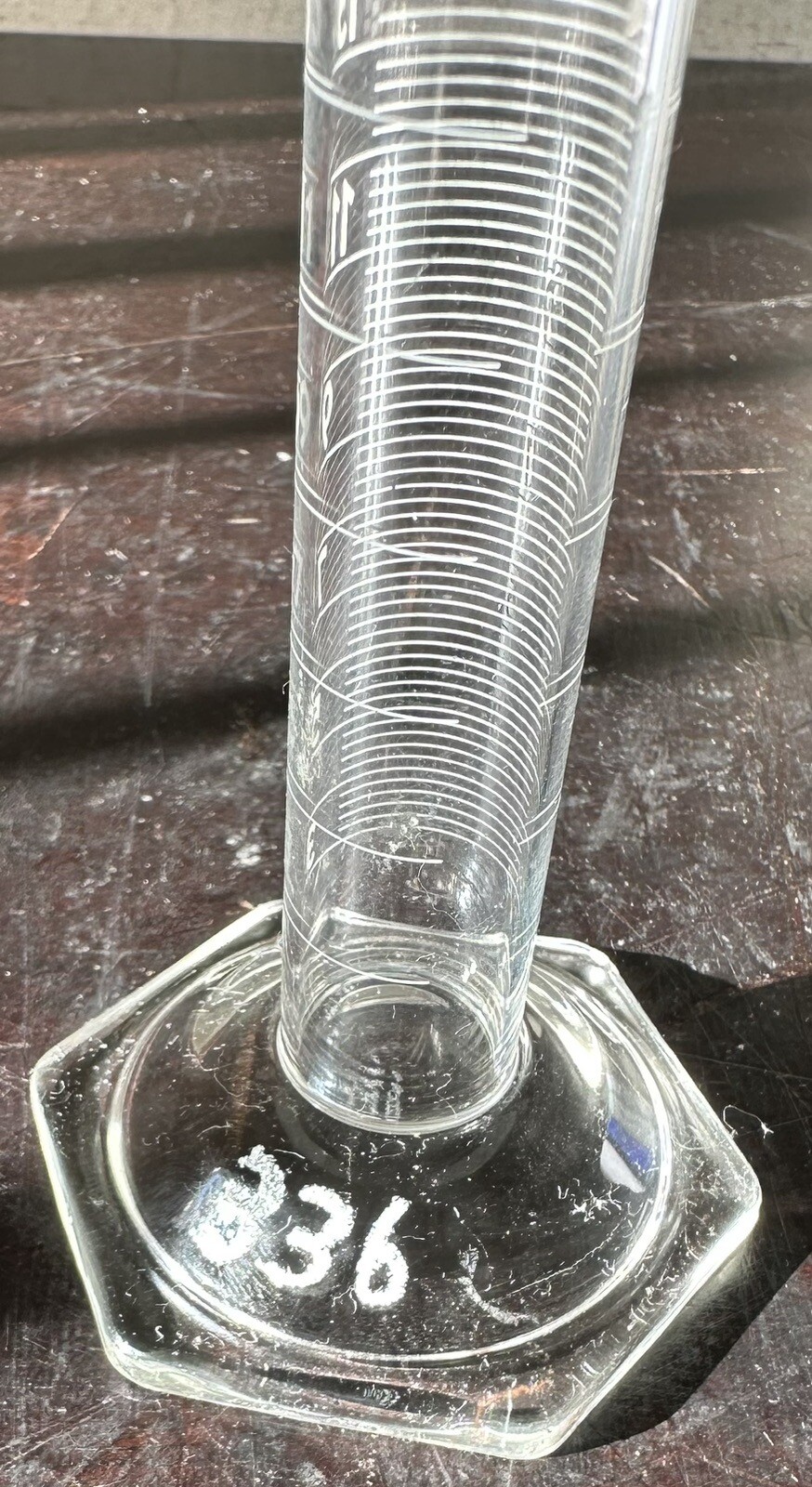Pyrex® 3062 A 1938 Single Metric Scale 25ml Glass Graduated Cylinder Certified