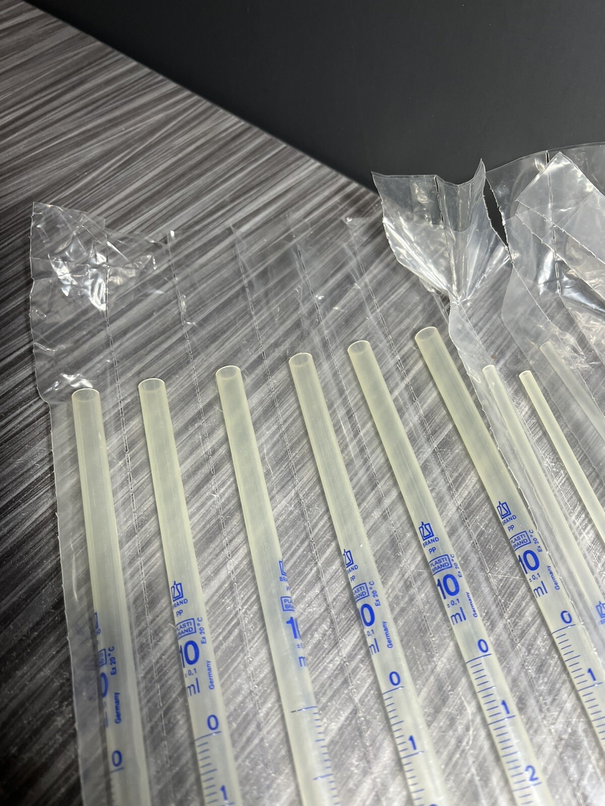 Plasti Brand Pipette Tips PP, Five 10ML 0.1 & Five 1ML 0.02 non sterile GERMANY