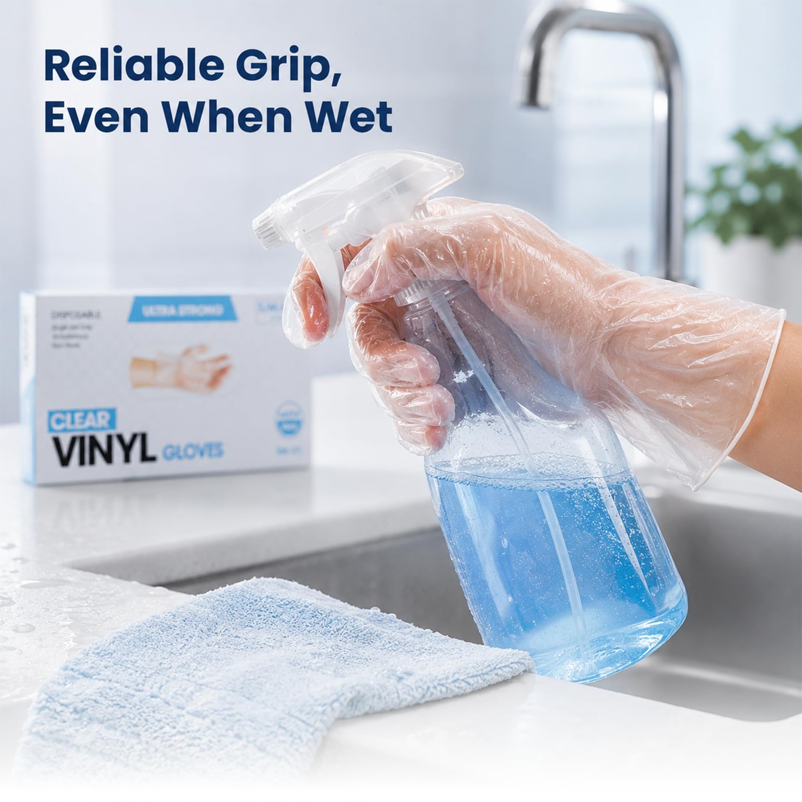 ForPro Disposable Vinyl Gloves, Clear, Industrial Grade, Powder-Free, Latex-F…