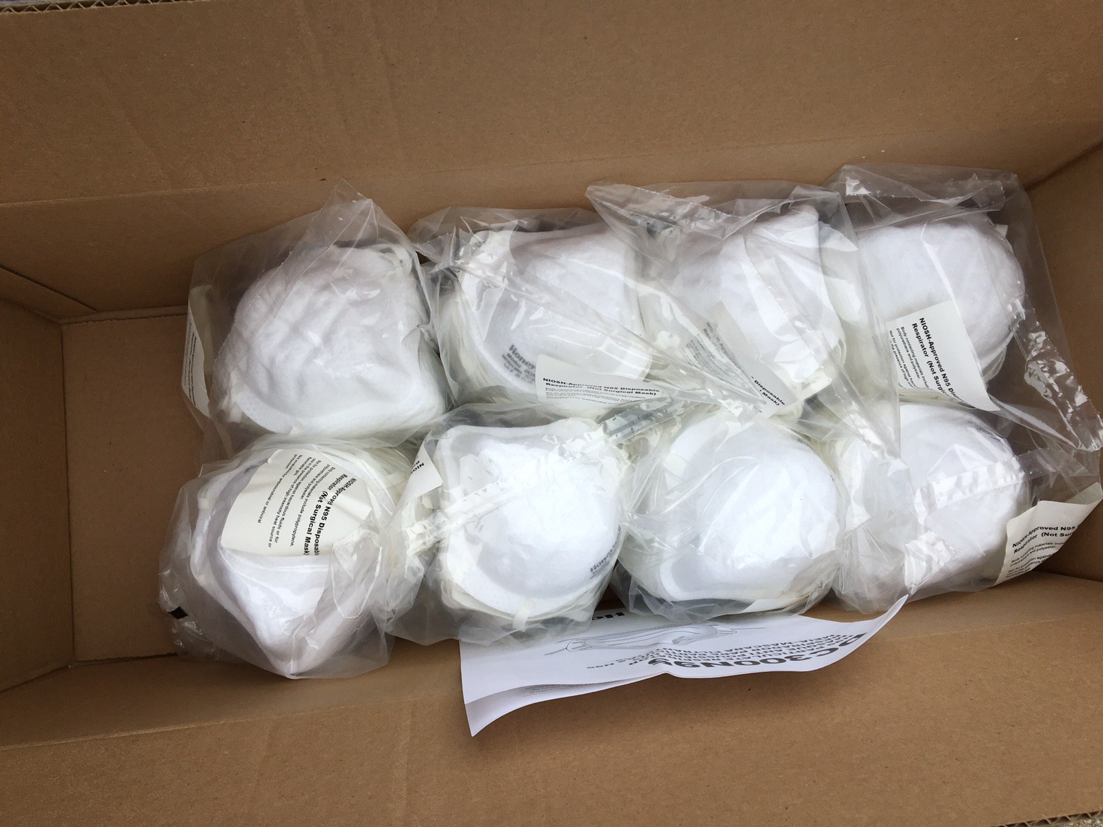 160 Masks Honeywell N95 DC300N95 Particulate Respirators Face Mask NIOSH