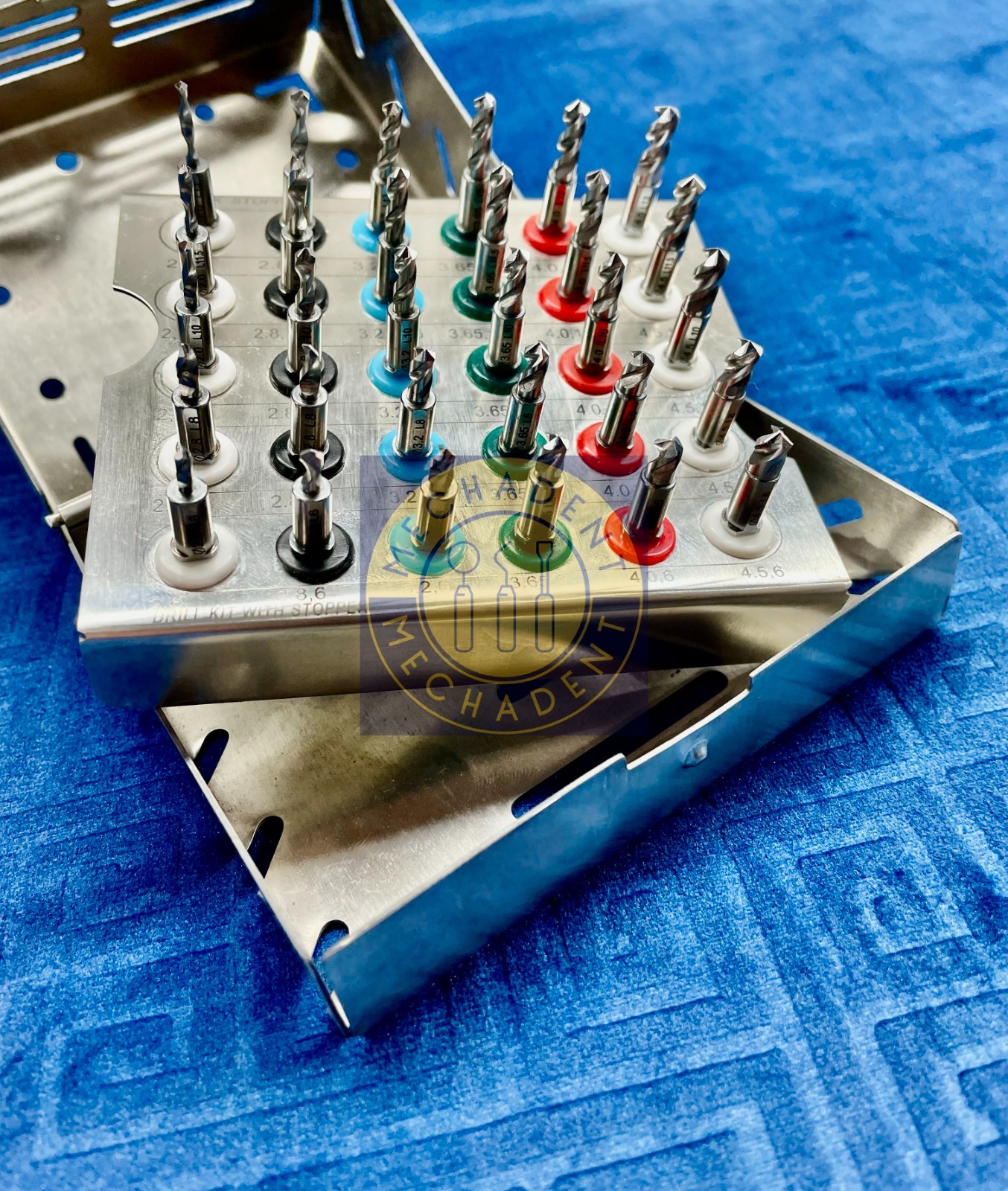 Dental Universal Twisted Stopper Drill 30 Pcs kit in German SS, Customized Box