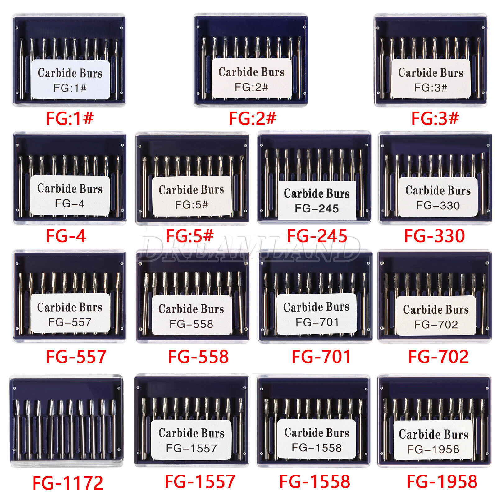 10Pc/pack FG polish Dental Burs Carbide Tungsten Drill For Dentist High Speed