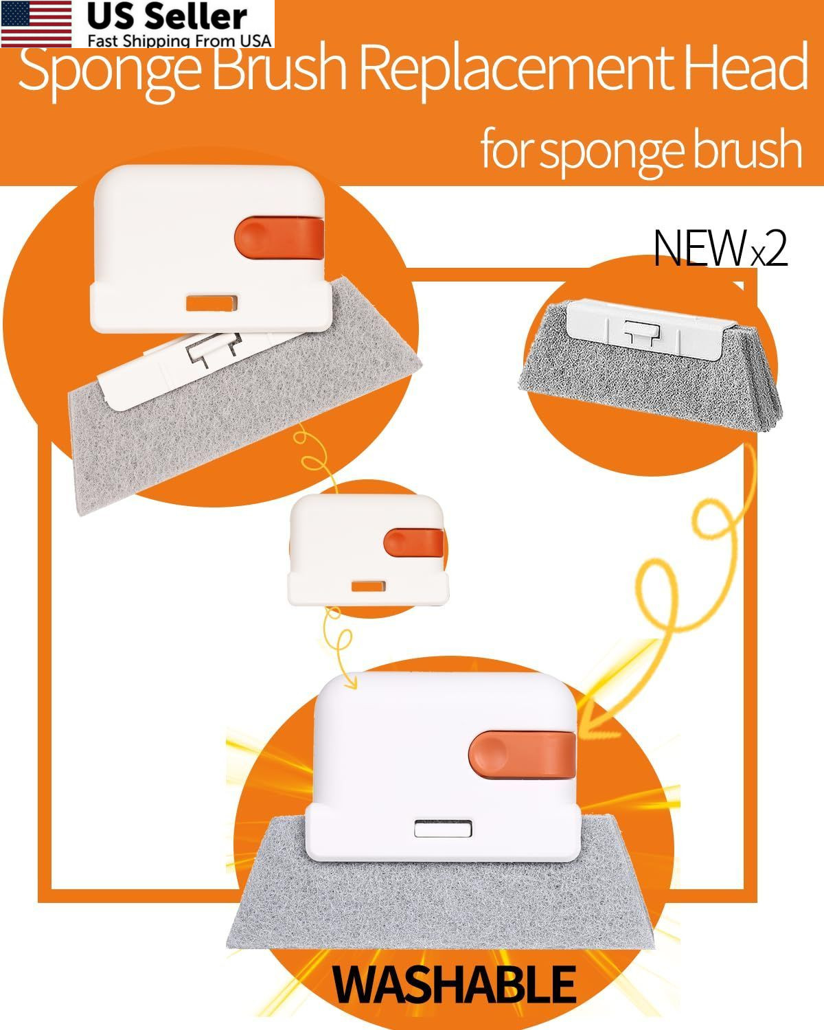 Window Sill Cleaner Tool – Hard Bristle Crevice Cleaning Brush, 8 PACK, Black