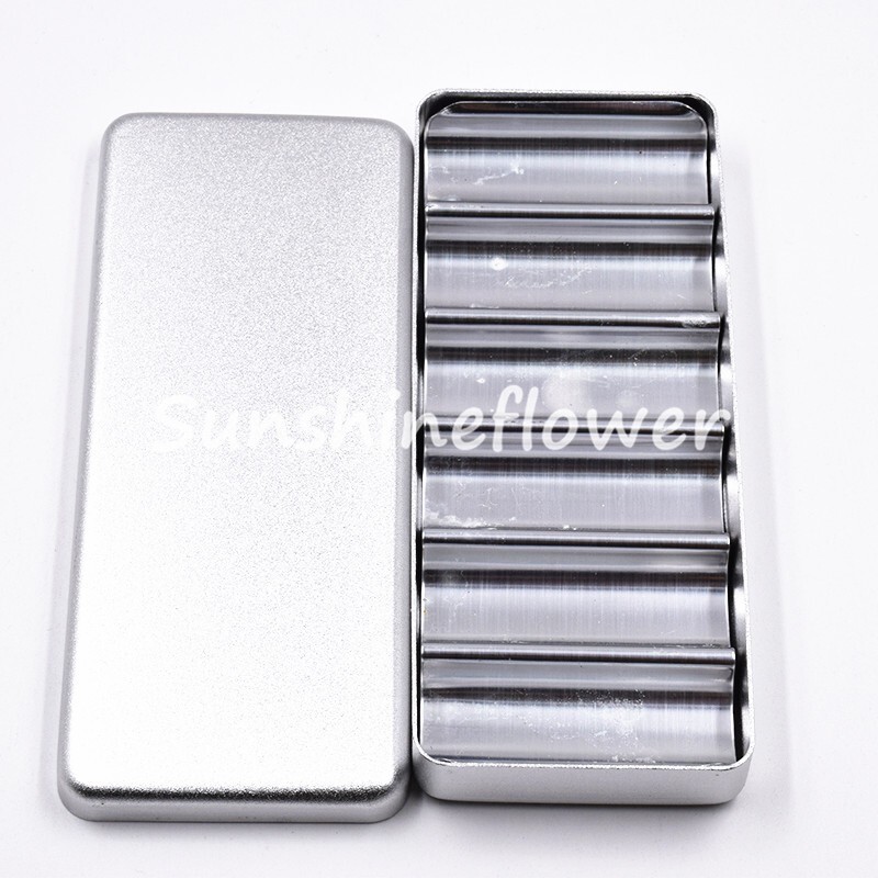 1 Pc Dental Aluminum Burs Holder Block File Tray Case Disinfection Box Sliver
