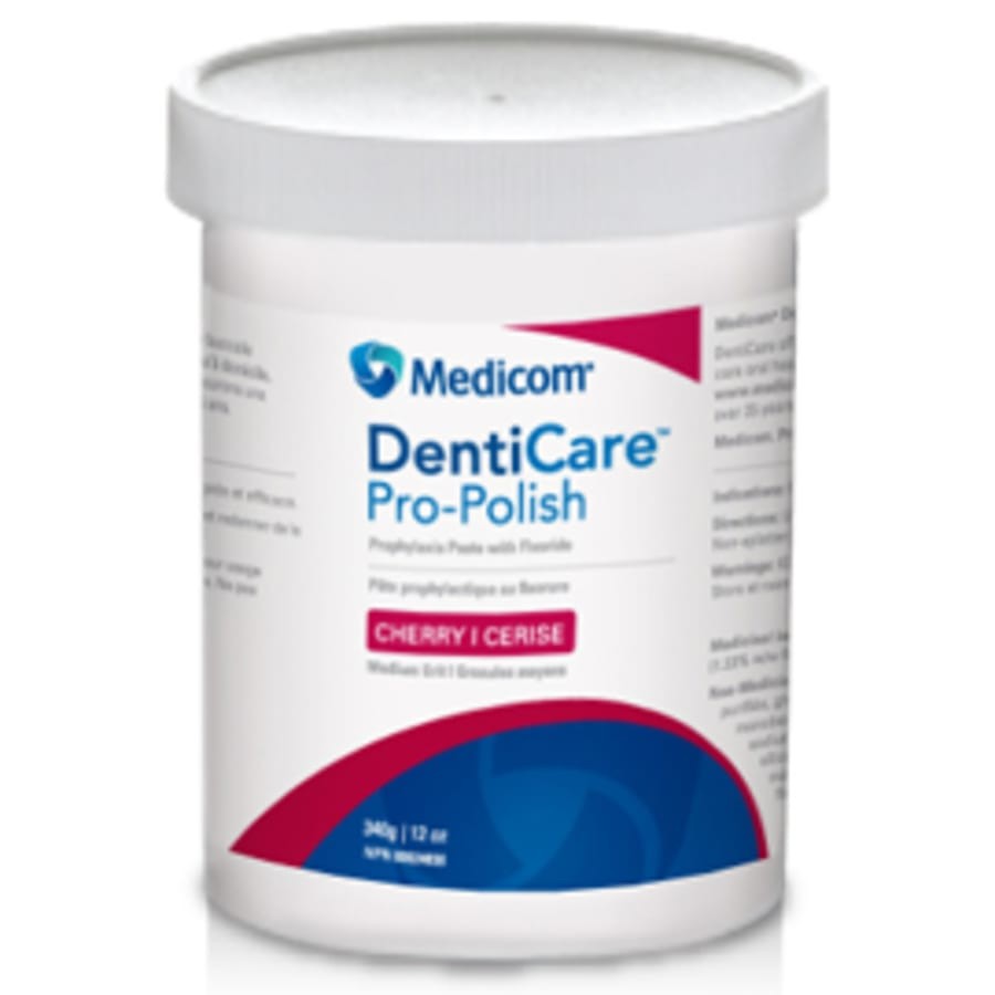 DentiCare Pro-Polish 12oz Jar Dental Prophy Paste Fluoride Medium Grit Polishing