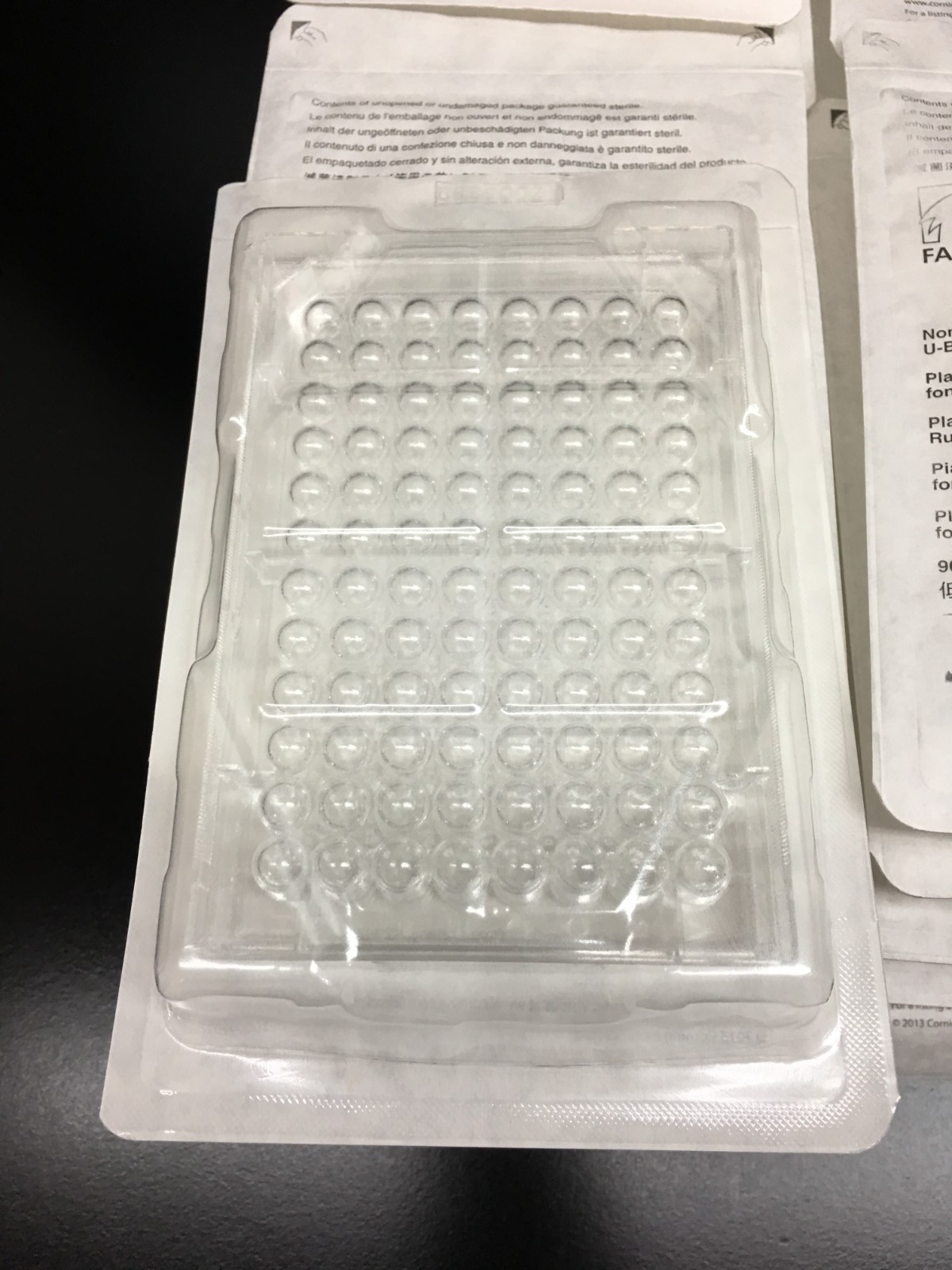 Corning Falcon REF 351177 Clear Round Bottom 96-well Microplate Lot 24 PCS