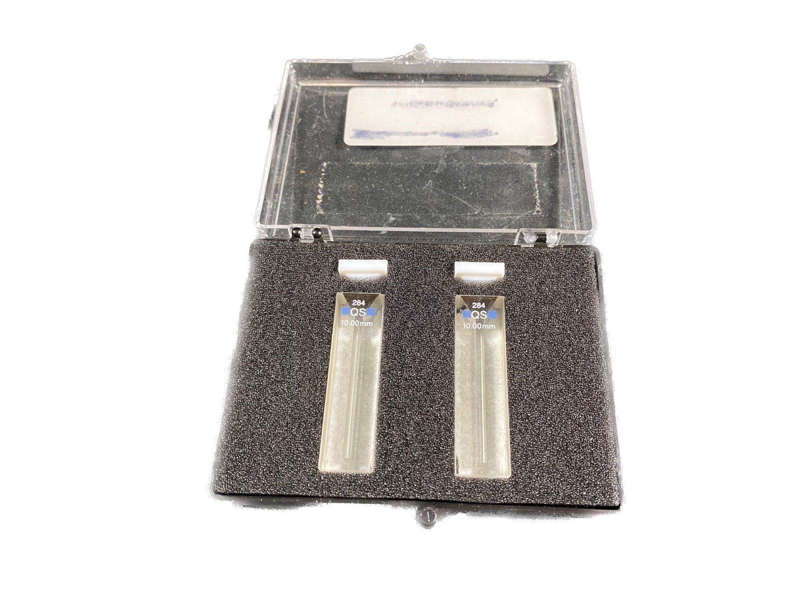 HELLMA Quartz Absorption Cuvettes Standard QS Cells Macro 10.00mm Lid 284(2/cs)