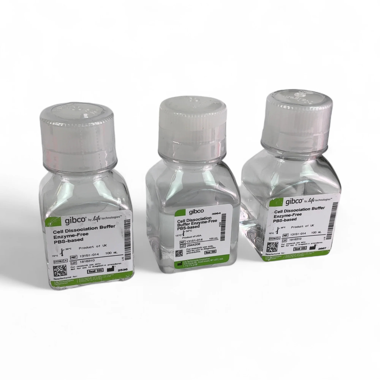Gibco 100mL Cell Dissociation Buffer Enzyme-Free 13151-014 – 3 Bottles (BO!)