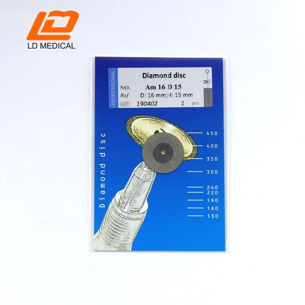 10 Pcs Dental Diamond Disc Extra Thin 0.15mm Double Sided Grind Polish Drill CE