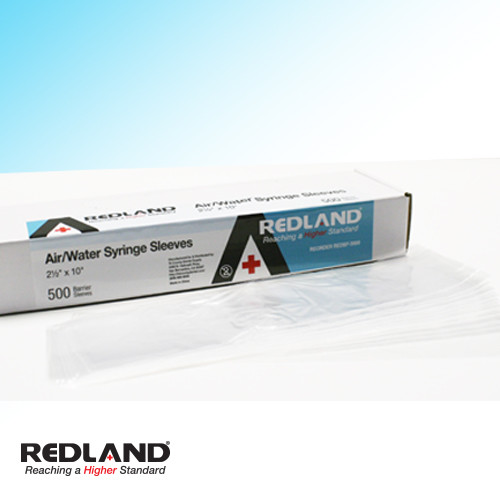 REDLAND Air/Water Syringe Sleeves Disposable 2.5″X10″ 500/Box –