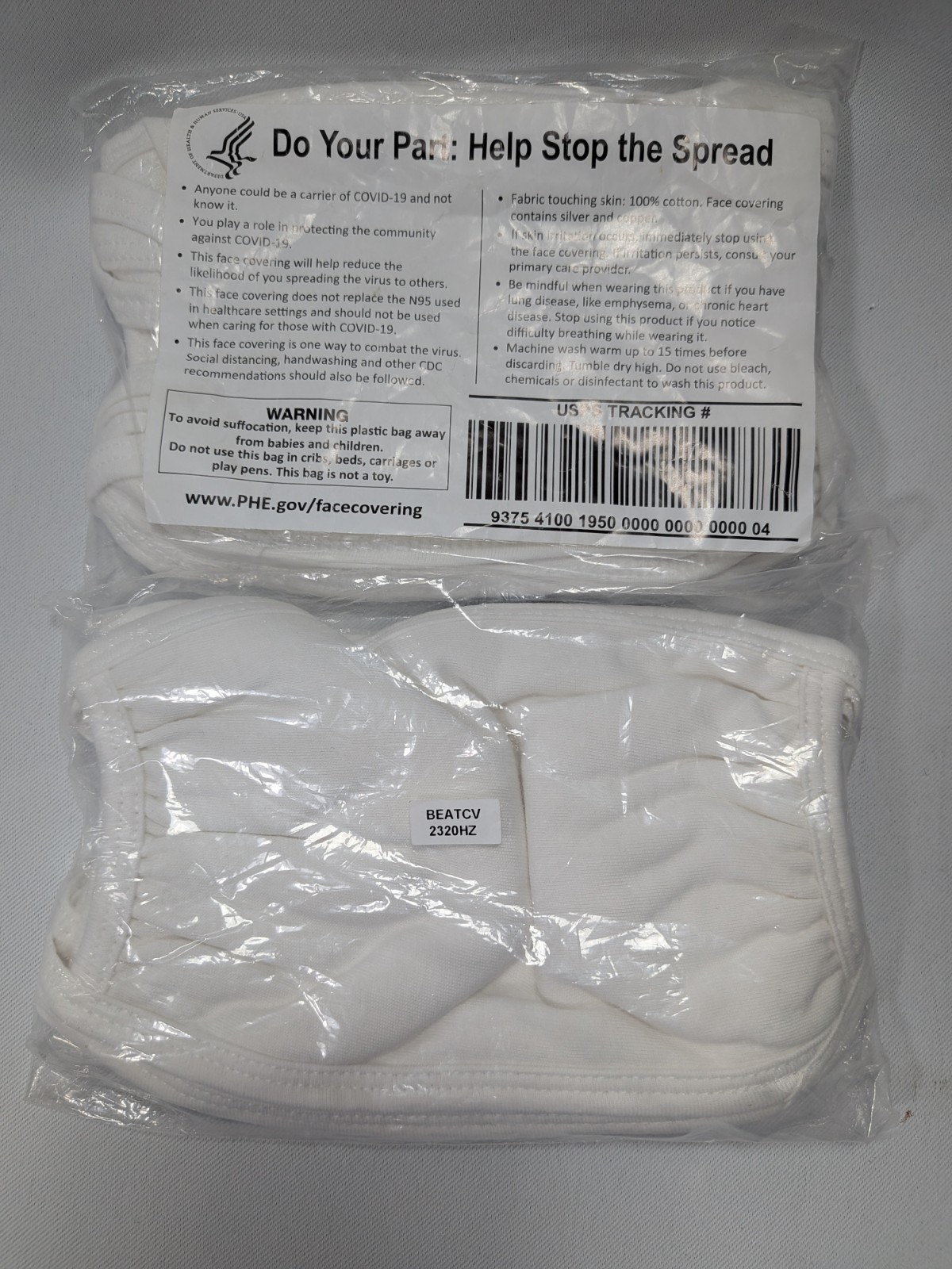 Face Mask NEW 2 x 10 Pieces Cloth Disposable Masks Lftd Triple Layer Protection