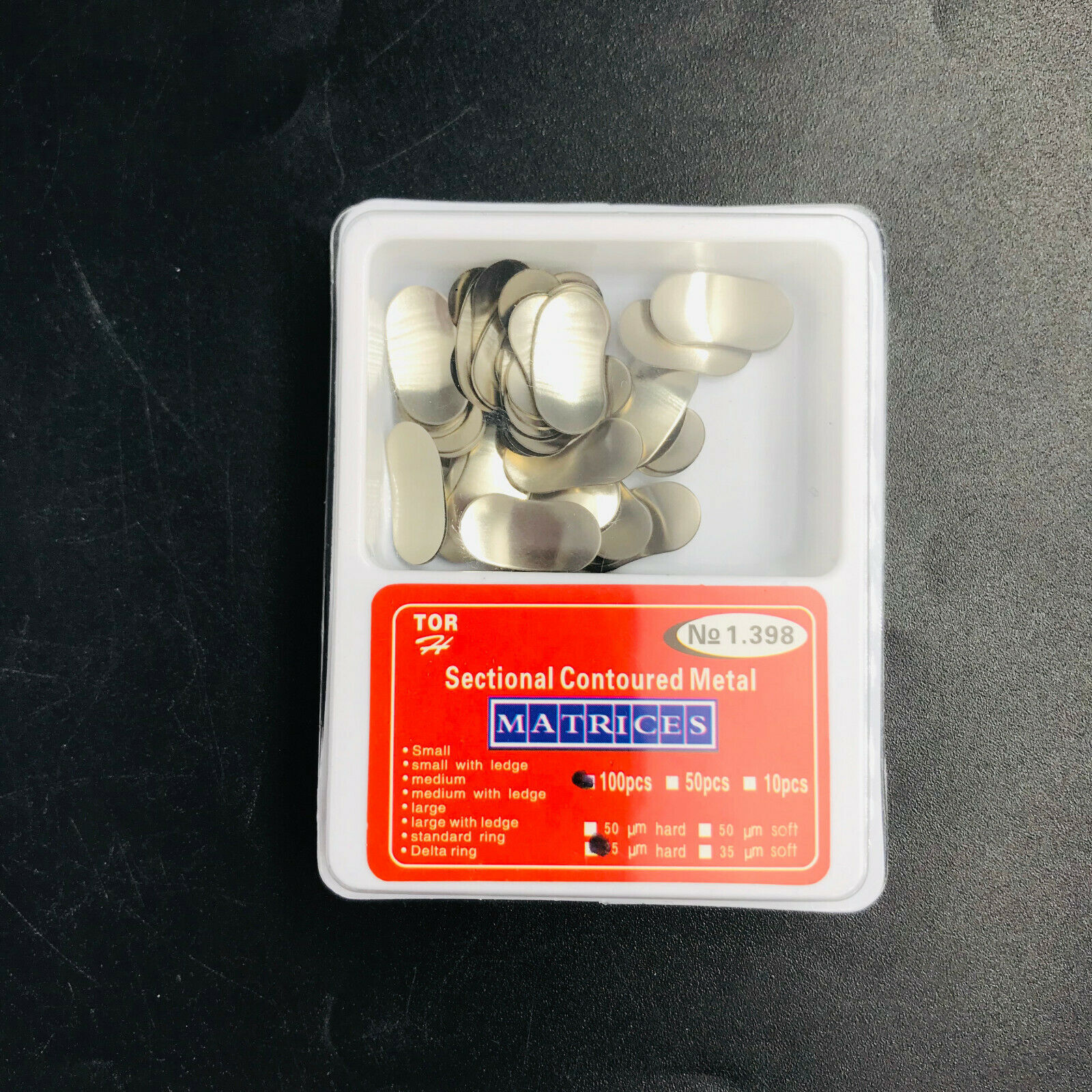 Dental Sectional Contoured Matrices Refills Matrix Bands L/M/S Upper/Lower Ring