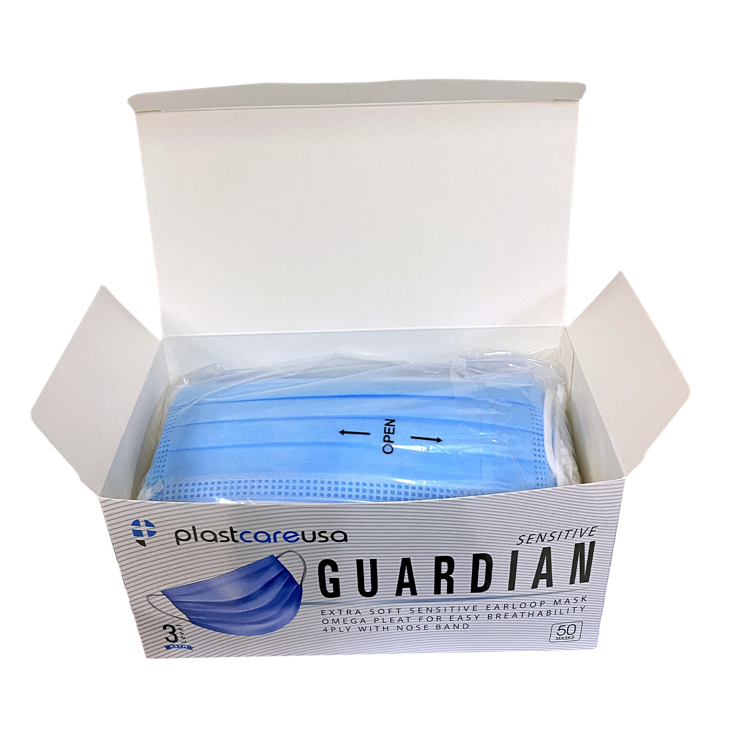 ASTM Ear Loop Disposable Face Masks (Box of 50) (Choose Your Color & Protection)