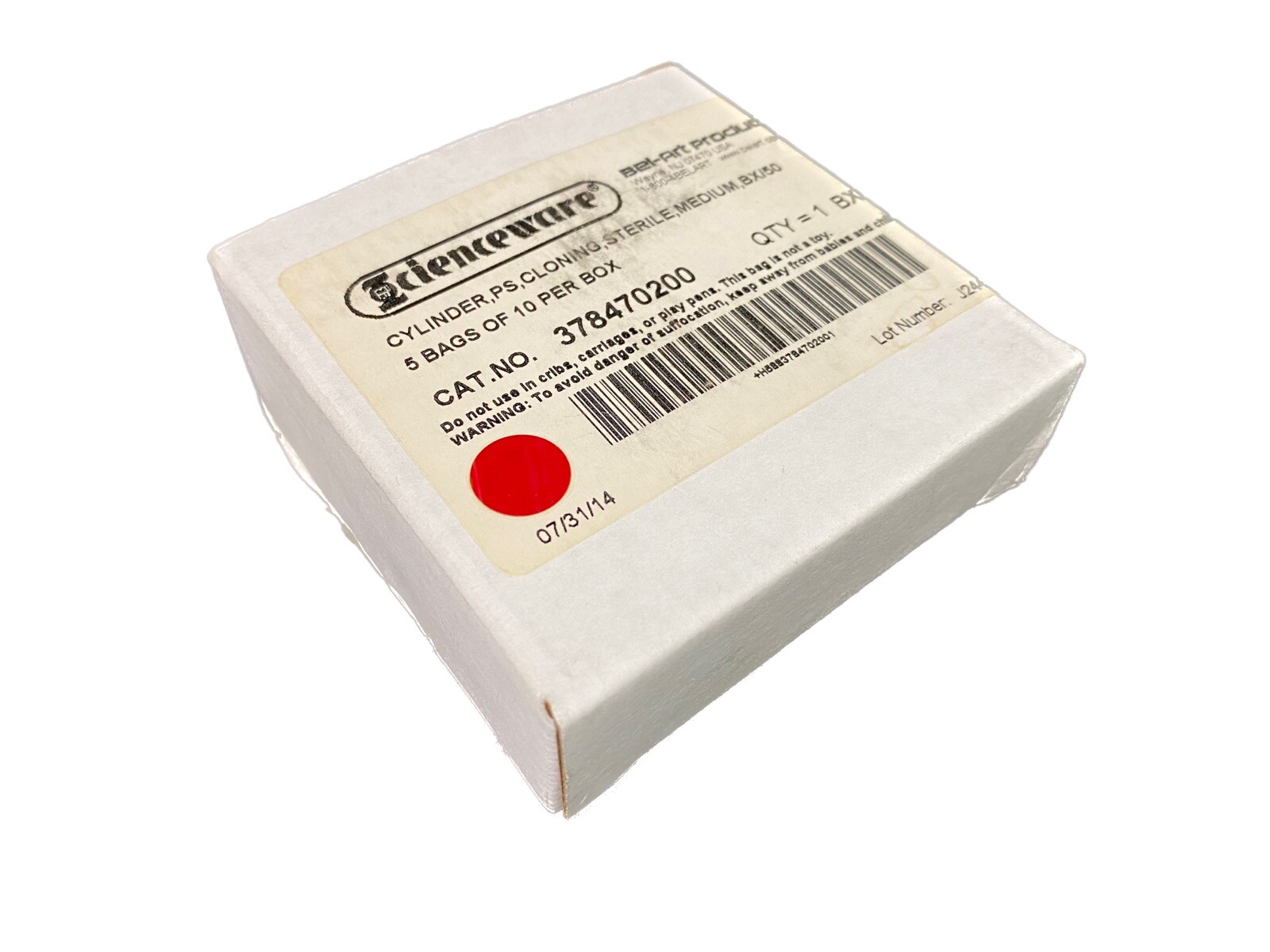 BEL-ART Clear Polystyrene Sterile Medium Cloning Cylinders 6.4 x 8mm (50/Pk)