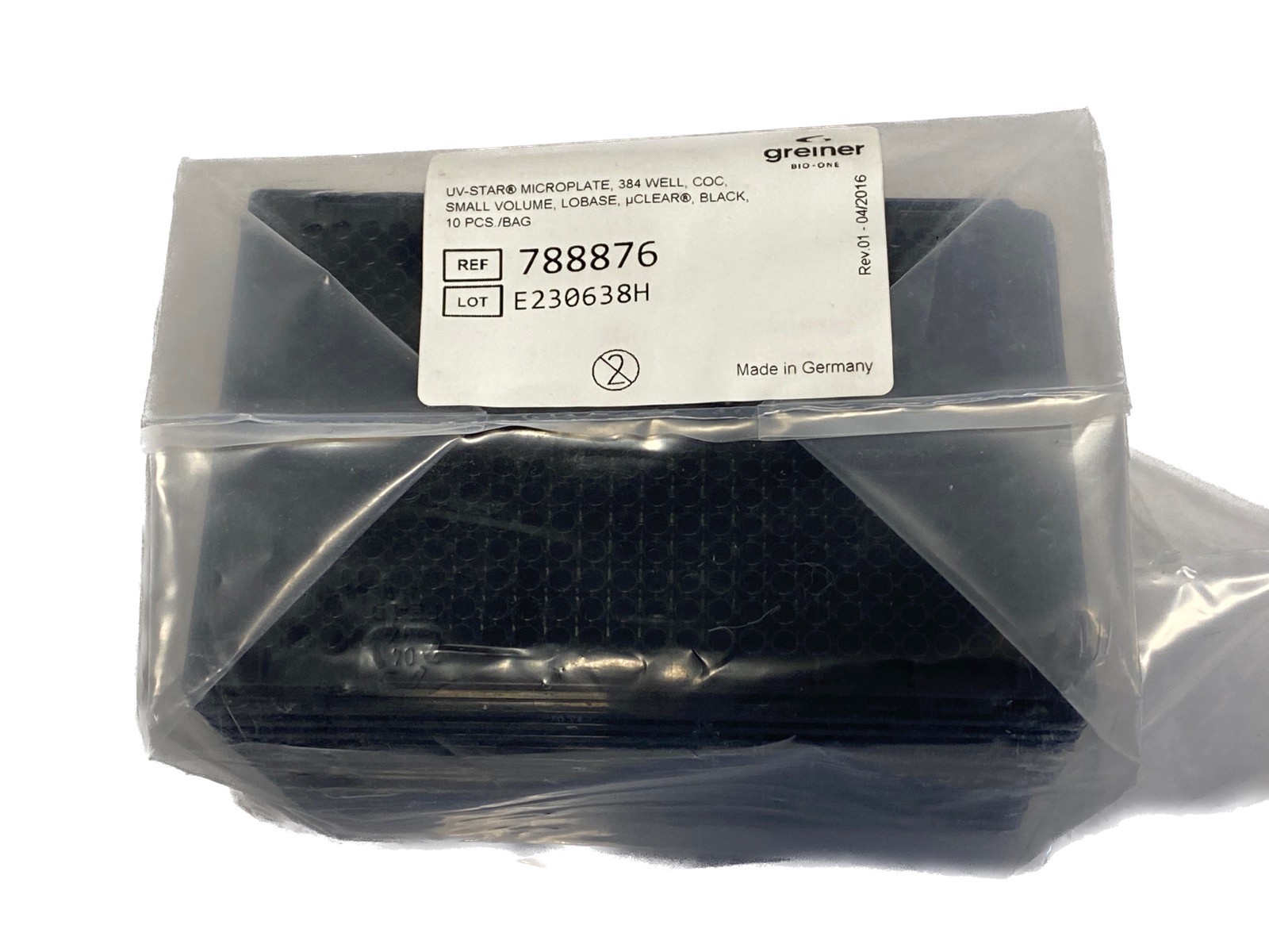 (10/Pk) GREINER 384-Well Black COC UV-Star Cell Culture Microplates 788876