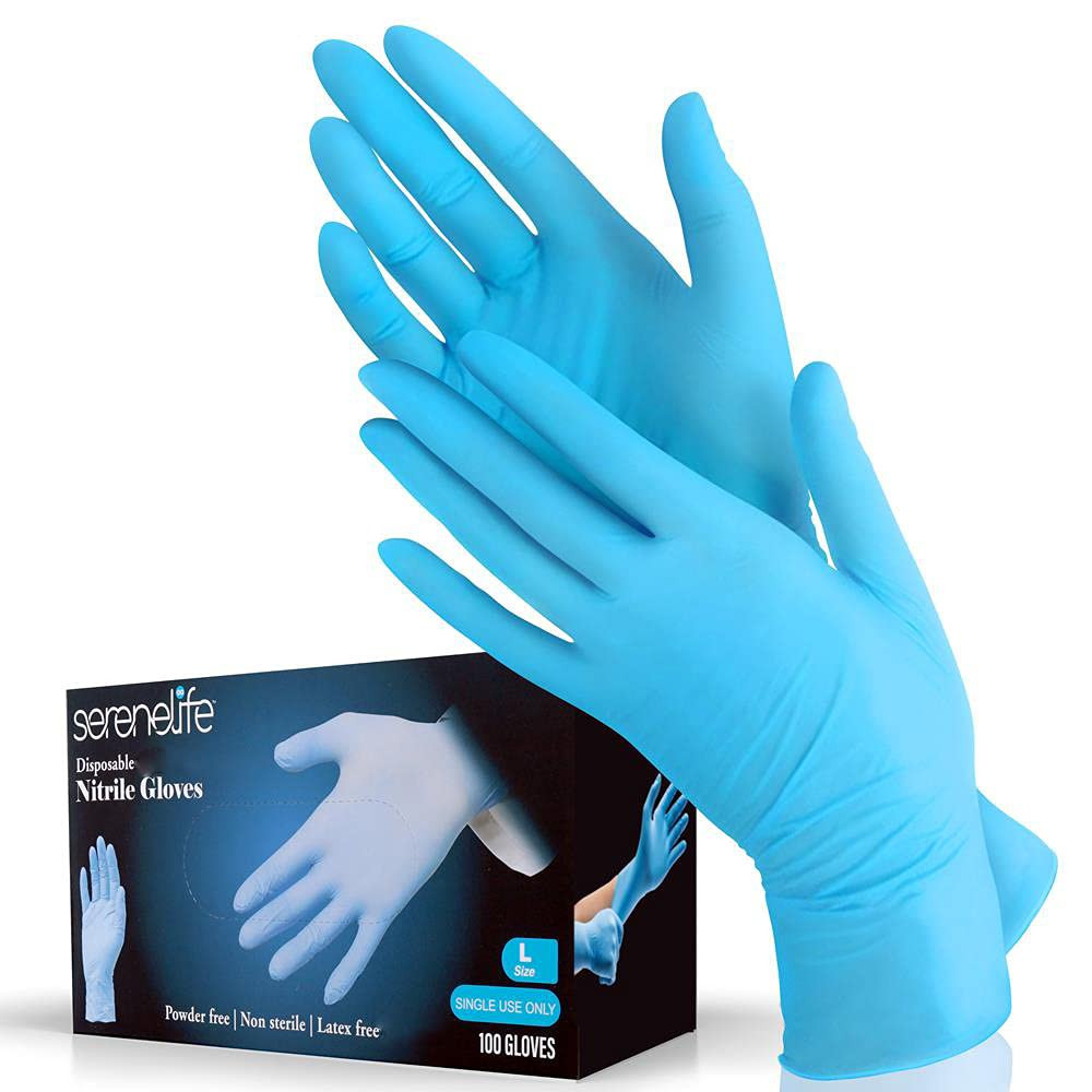 Nitrile Disposable Latex & Powder Free Gloves – Great for Kitchens, Food Handlin