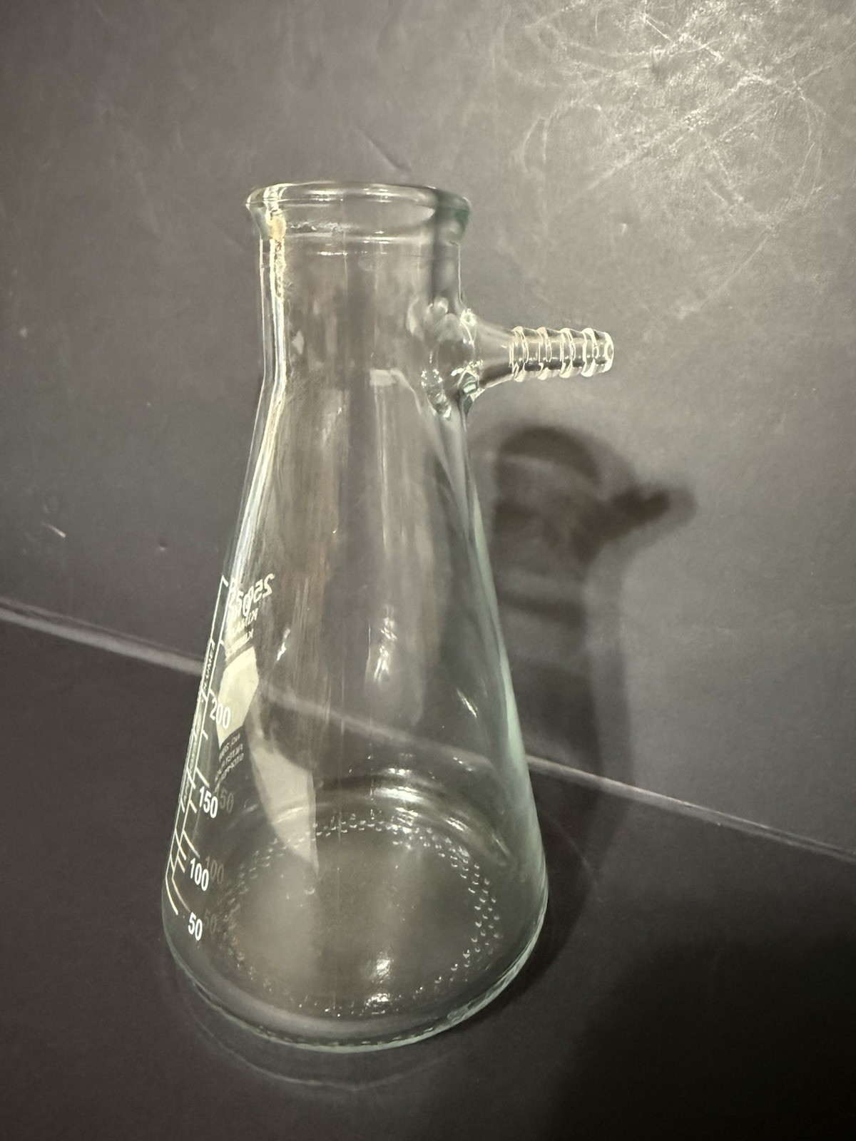 Kimble Kimax Glass 250mL Graduated Filtering Flask w/ Tubulation 27060-250