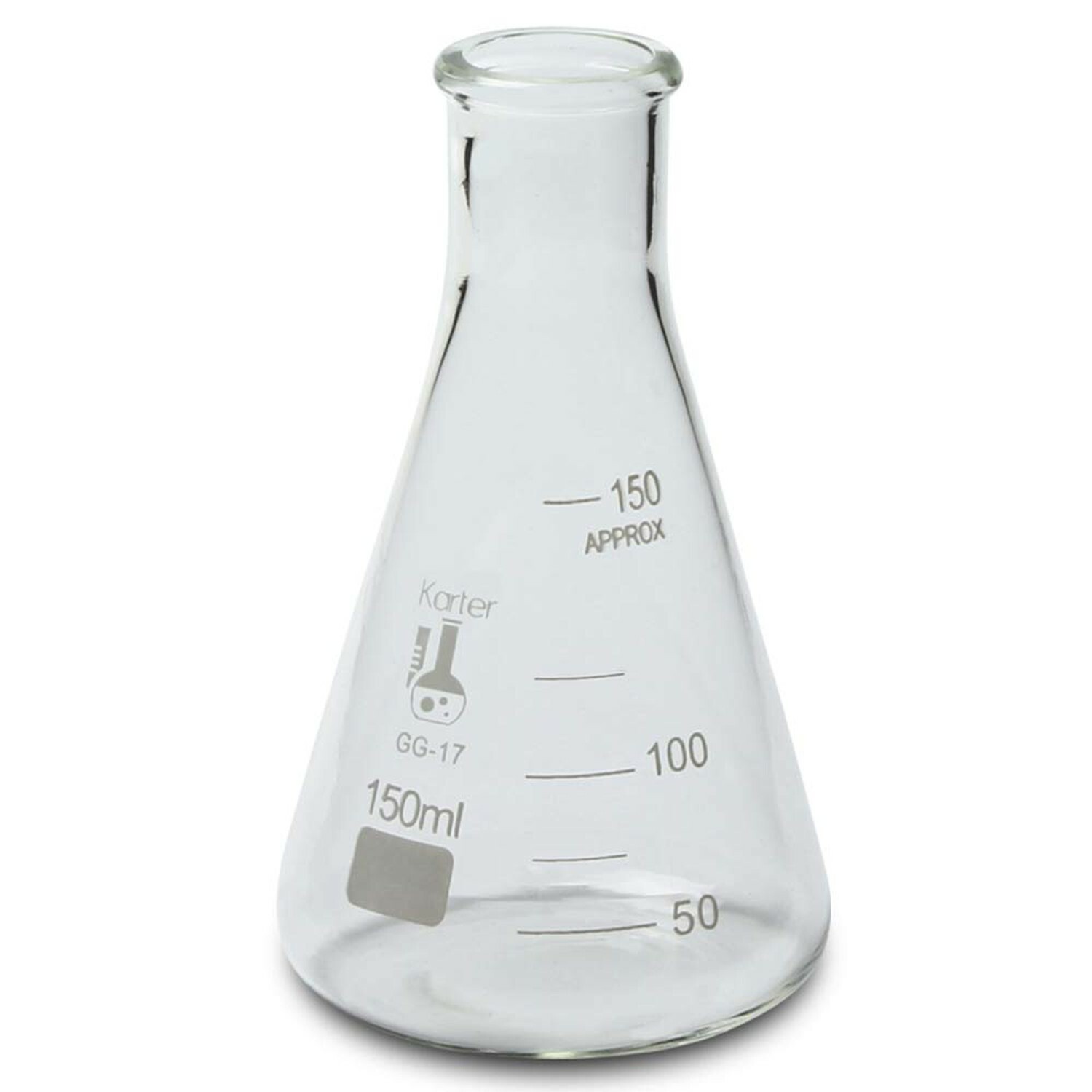 150ml Narrow Mouth Erlenmeyer Flask, 3.3 Borosilicate Glass (Case of 24)