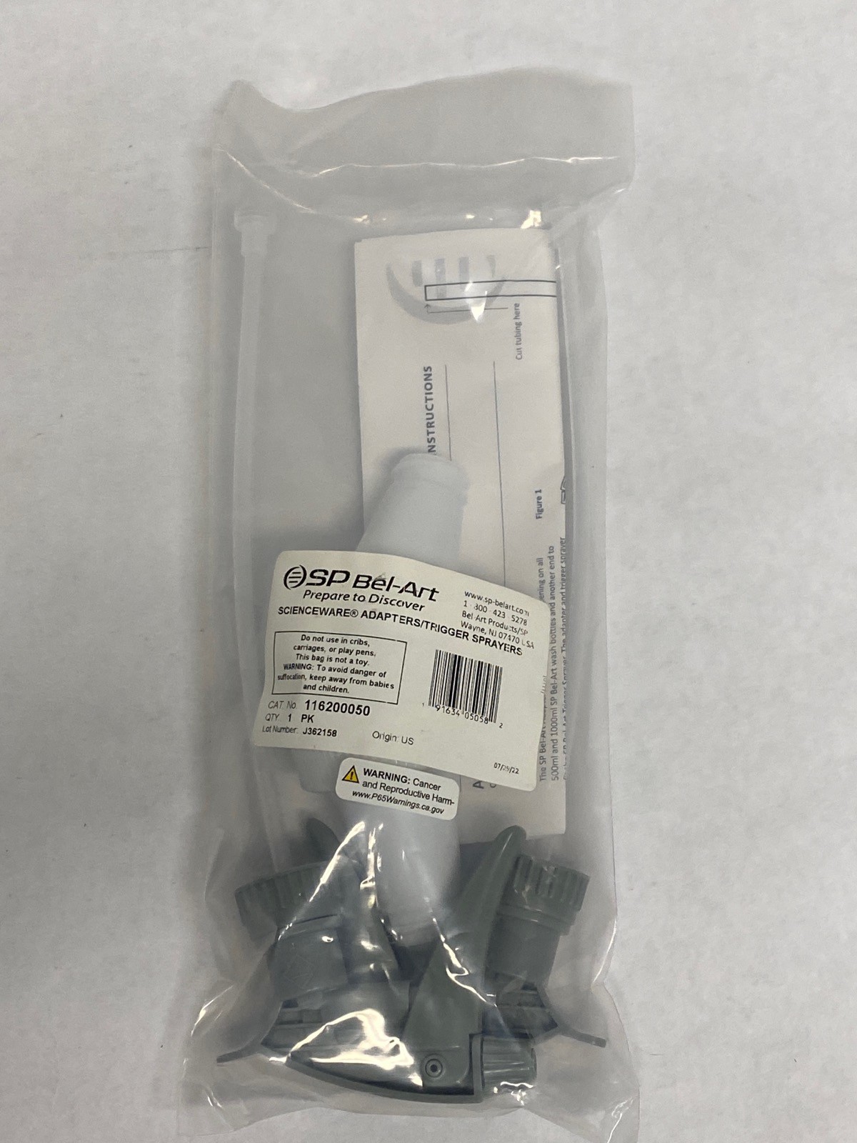 (20/Cs) SP BEL-ART Polypropylene Trigger Sprayers w/ 53mm Adapters 116200050