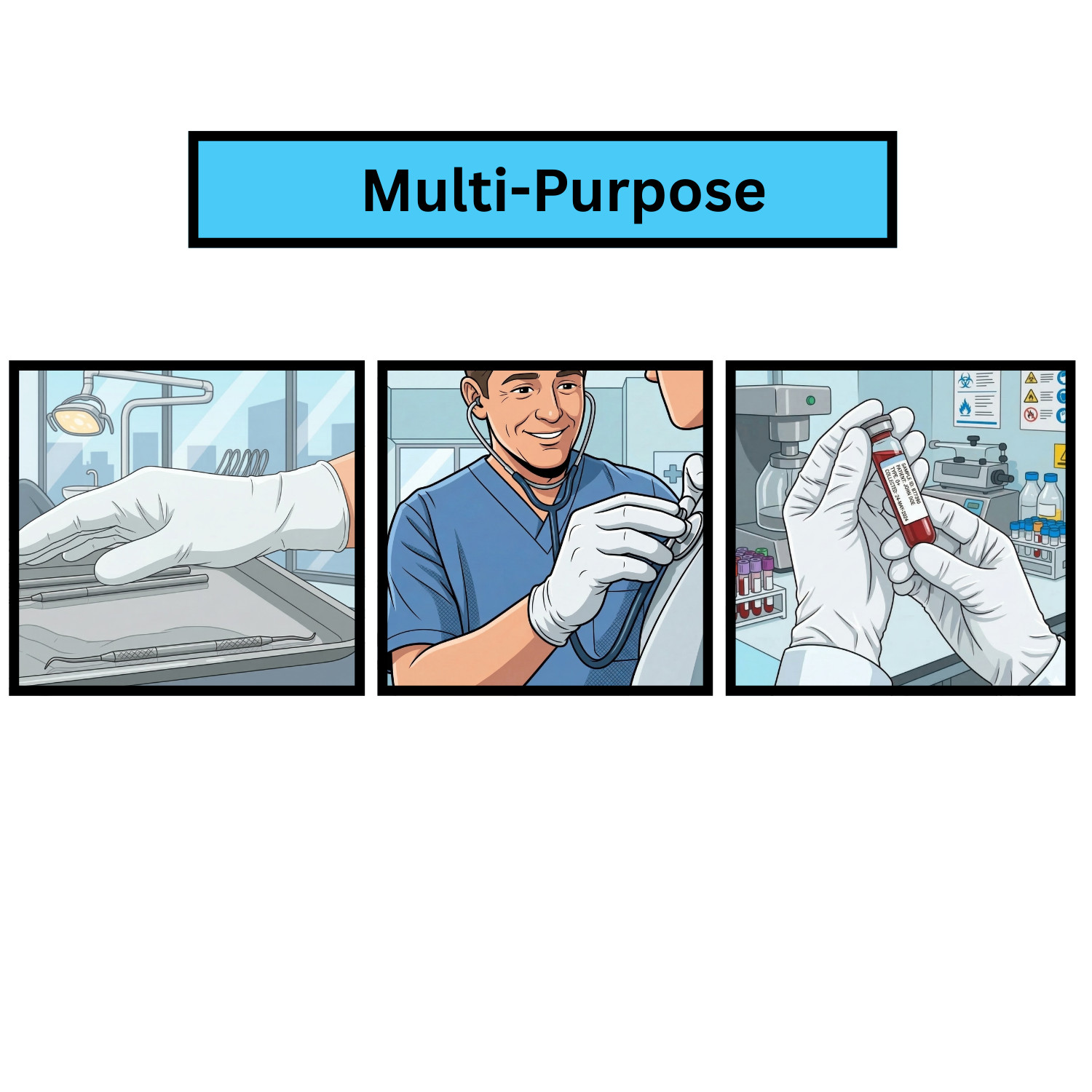 100-2000 Natural 4.5 Mil Latex Powder Free Medical Exam Grade Disposable Gloves