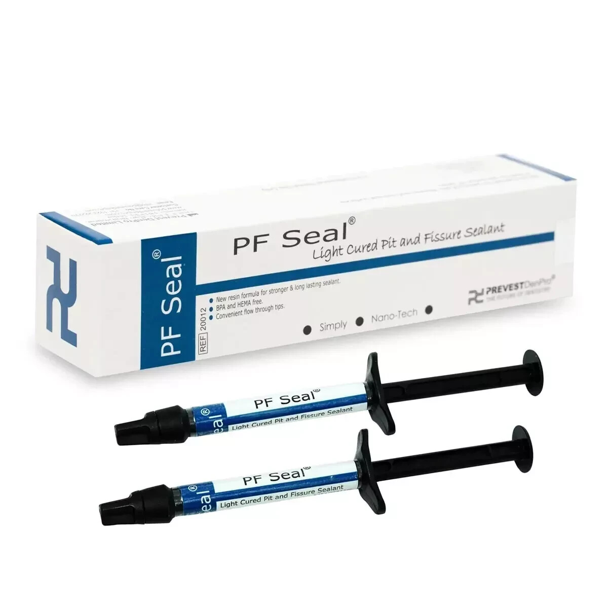 Dental PF SEAL Light Cured Pit and Fissure Sealant 2 x 2gm Syr Pack