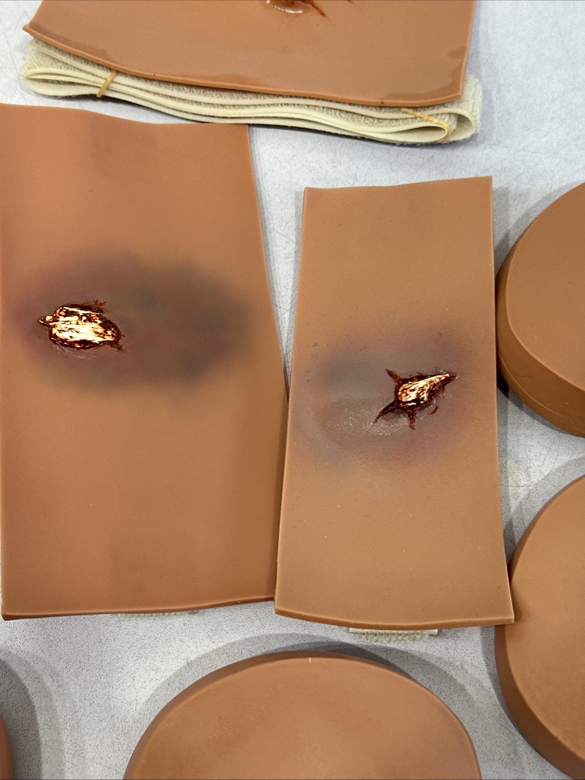 Traumatic Wound Simulation Set Of 14 For Education Medical Plastics Laboratory