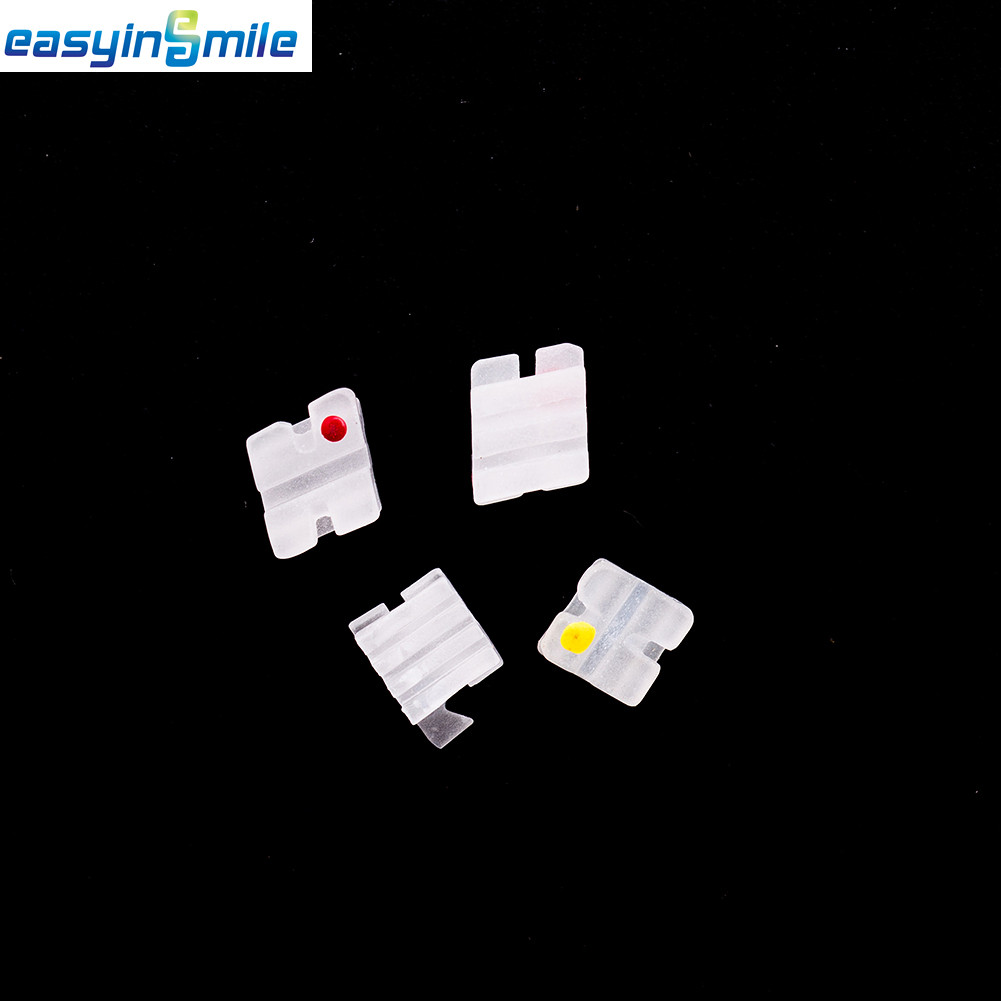 5packs Dental Orthodontic Bracket Ceramic Clear Mini Braces Roth 3 with Hook 022
