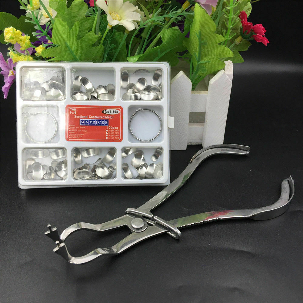 NEW 2×Dental TOR VM Orthodontic Sectional Contoured Matrices 35 μm Hard 2 Ring
