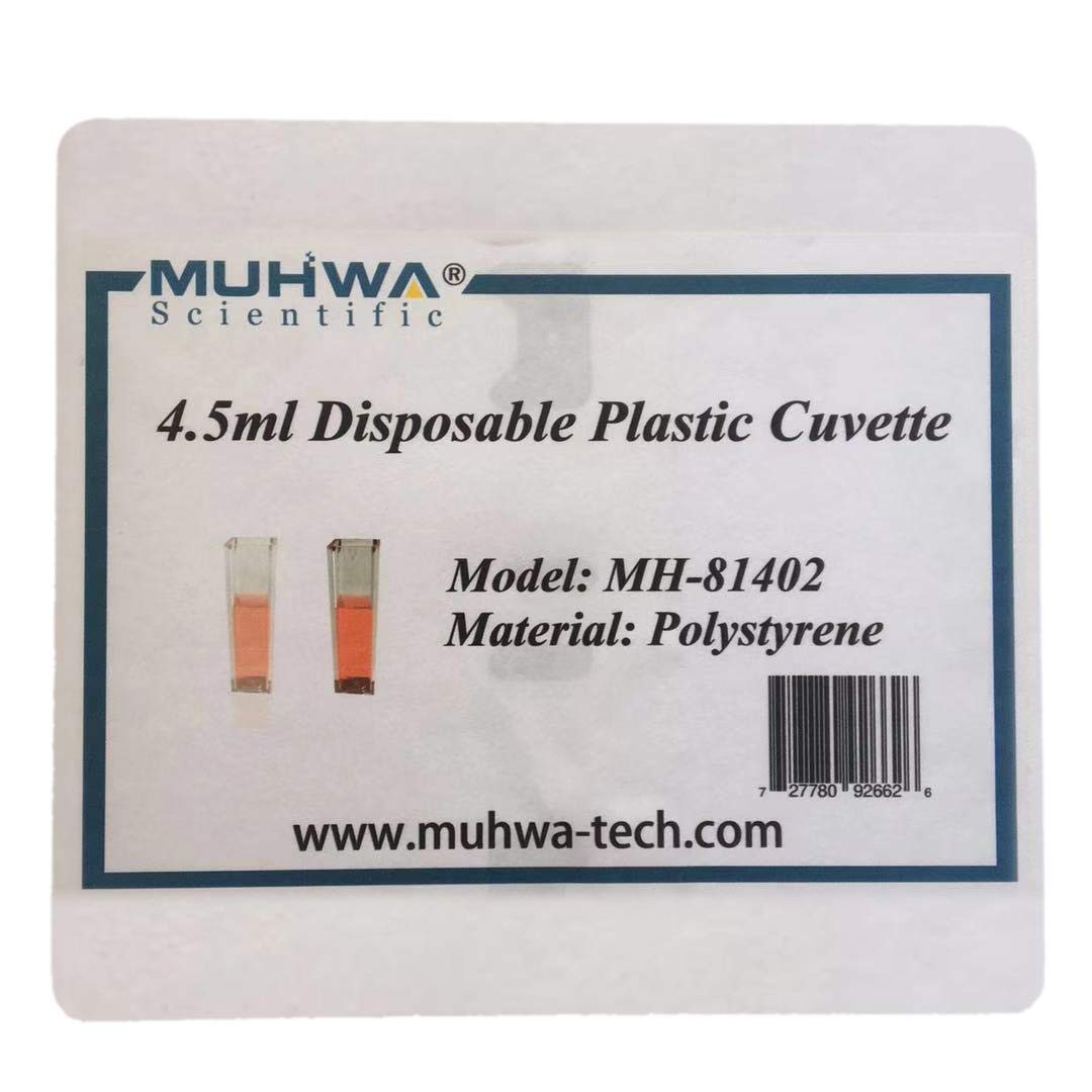 Disposable Plastic Cuvette 4.5ML Polystyrene Cuvette Pack of 100