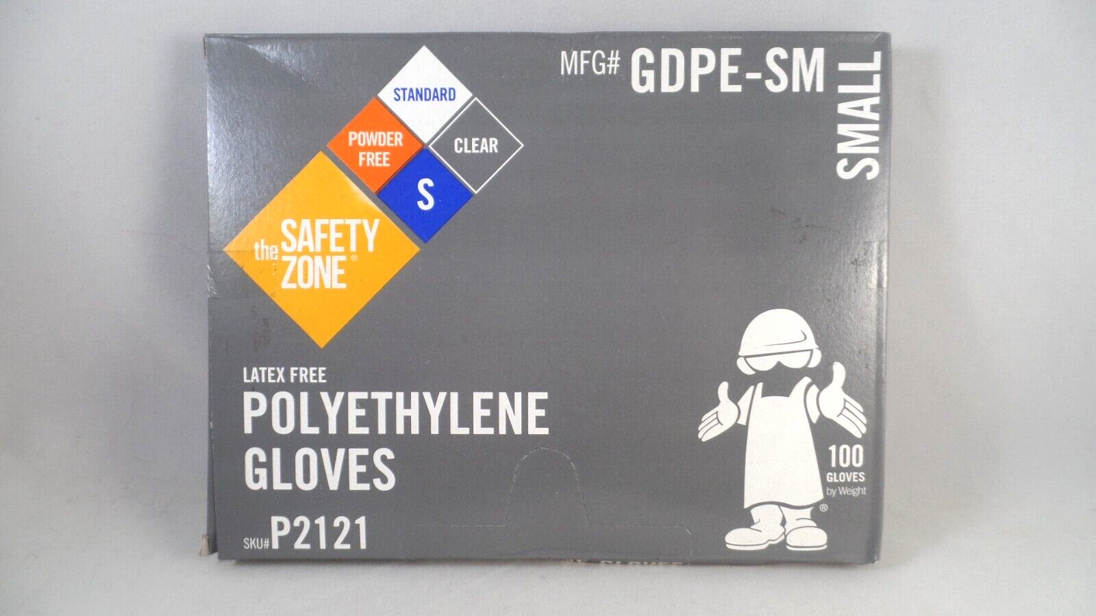 1000 – 10 Boxes x100 Safety Zone Clear Poly Gloves Size Small