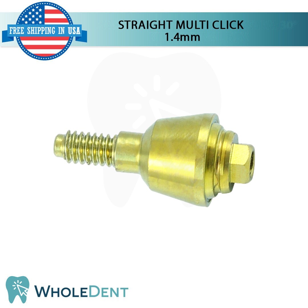 10X Straight Multi Unit 1.4mm Abutment Attachment Internal Hex 2.42mm Dental