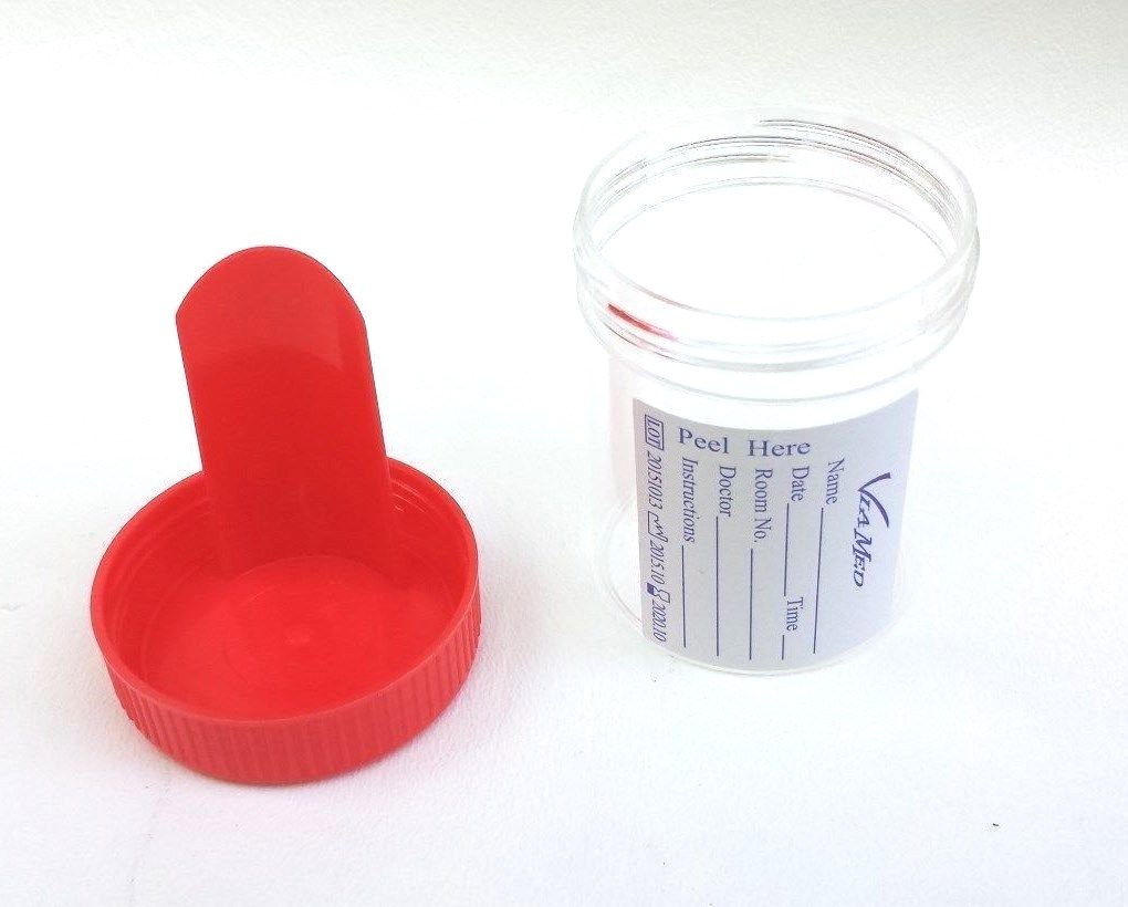 Fecal Collection Stool Container Sterile Sample Specimen Bottle Cup 60 ML 6 Pcs