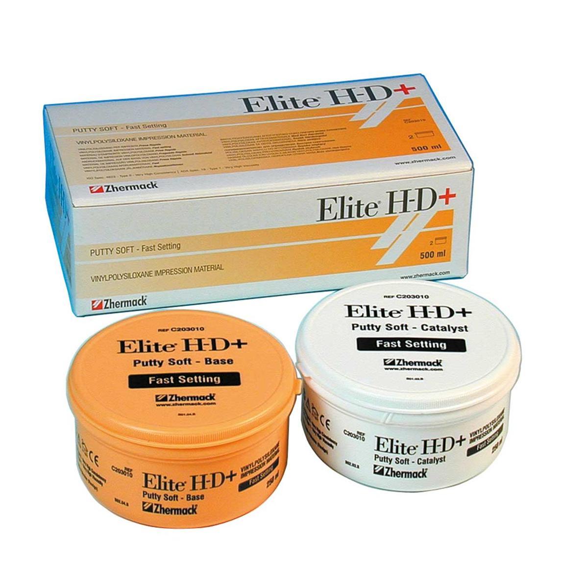 Elite HD+ Putty Soft Fast Set 500ml (2 x 250ml) Zhermack #C203010 Exp:2023-07