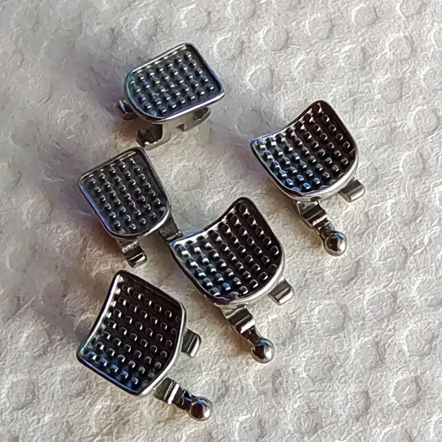 5Packs Dental Orthodontic Brackets Braces Mini MBT Slot.022 Hooks 345 Metal MIM