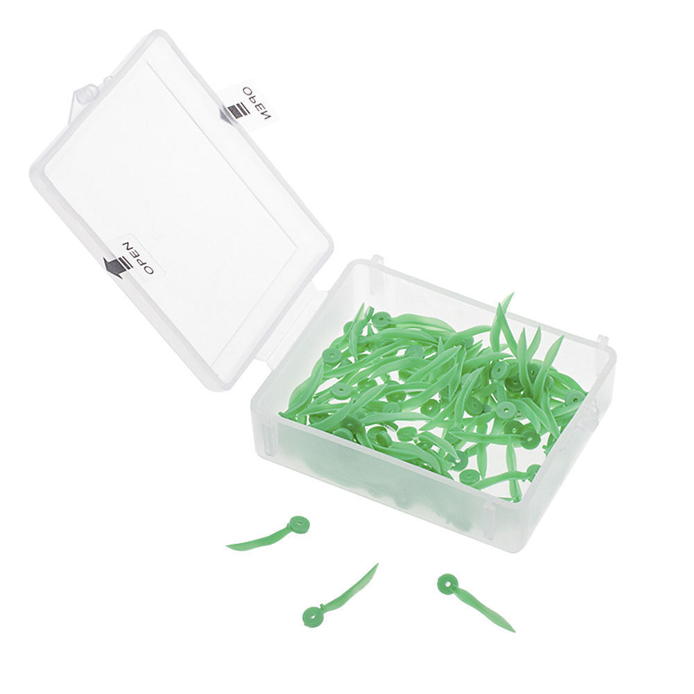 100Pc/Pk Dental Disposable Plastic Wave Poly Wedge With Holes Round XS/S/M/L