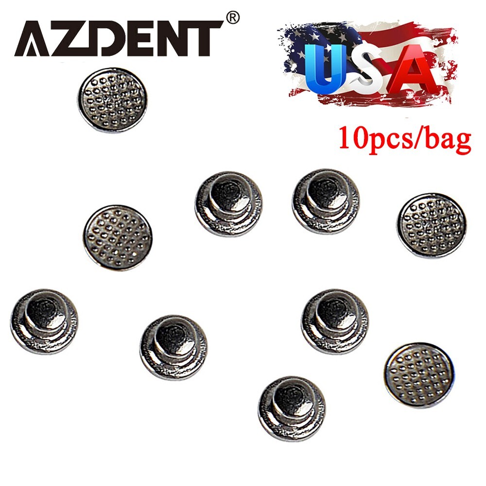 10pcs AZDENT Dental Orthodontic Lingual Buttons Bondable Round Button Monoblock