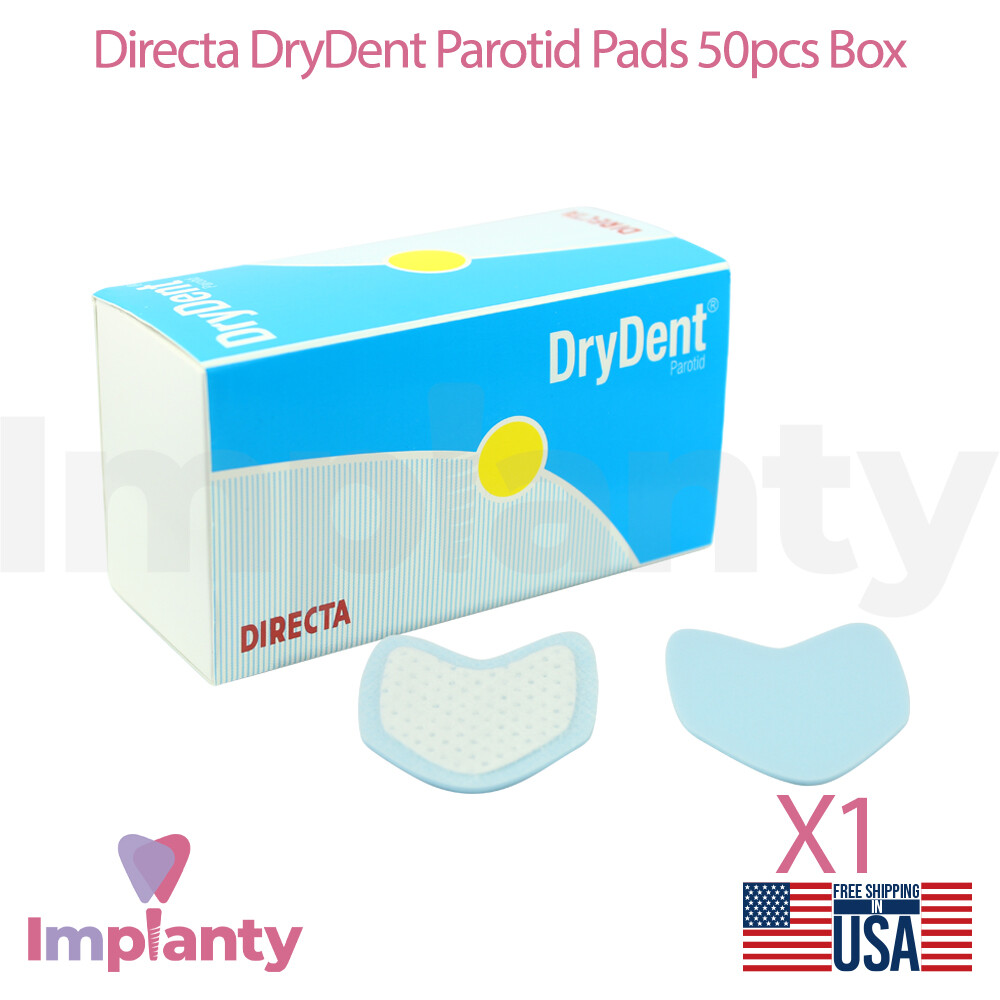 50 Pcs Directa DryDent Parotid Dental Gauze Cotton Rolls Saliva Absorption Pads