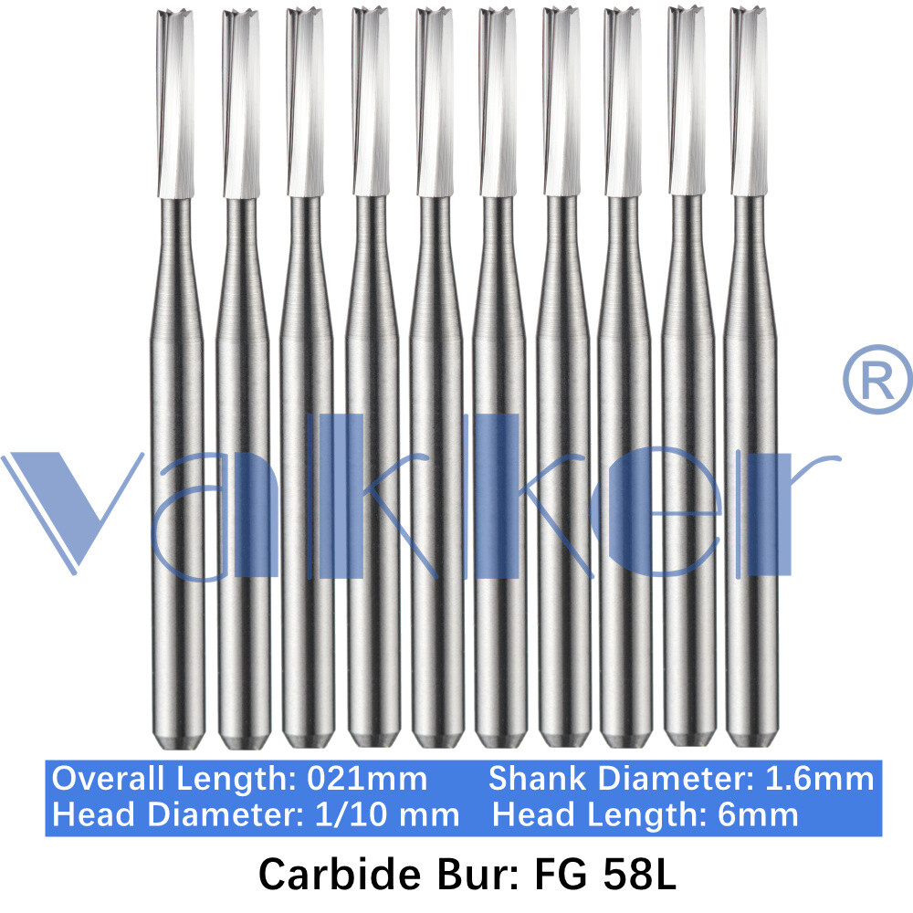 Vakker Dental Tungsten FG Friction Grip Carbide Burs High Speed Long Shank