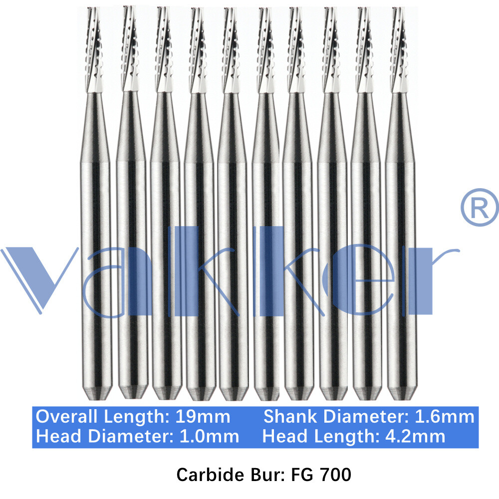 Vakker Dental Tungsten FG Friction Grip Carbide Burs High Speed Long Shank