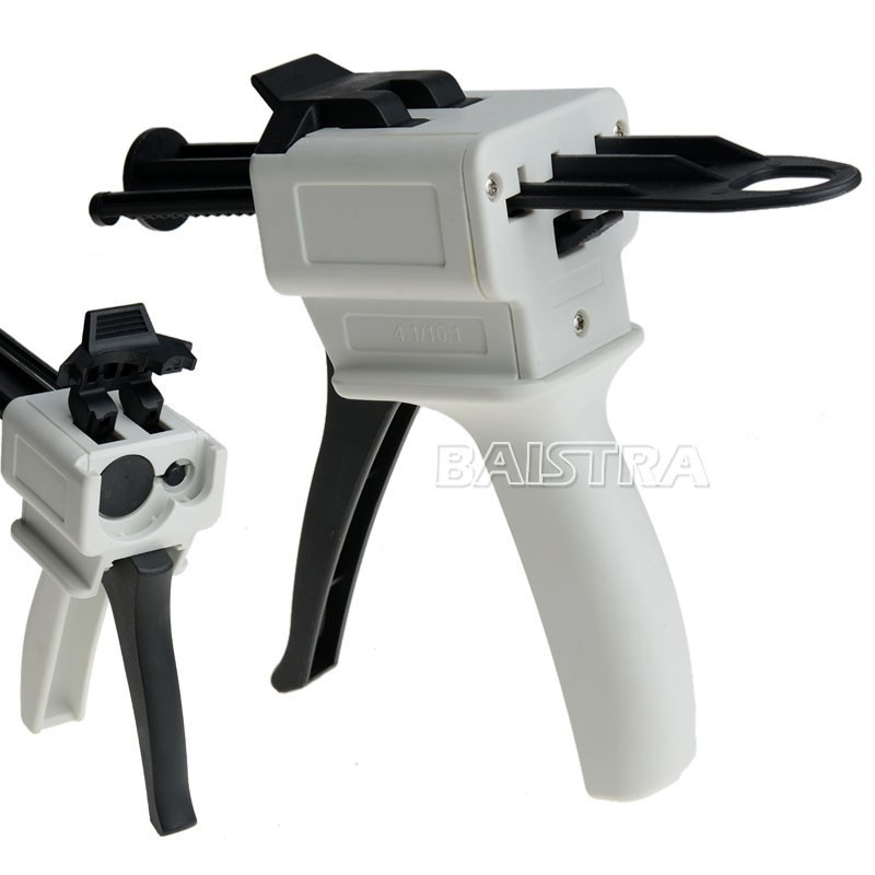 Dental Impression Mixing Dispensing Gun 50ml Kit Dispenser Gun 1:1/2:1 10:1/4:1