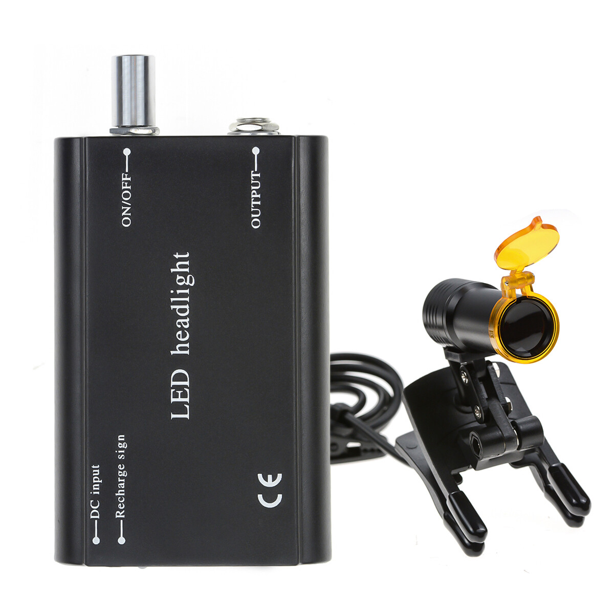 Dental 5W Portable LED Headlight with Filter Plastic Clip Dental Headlamp DY-008