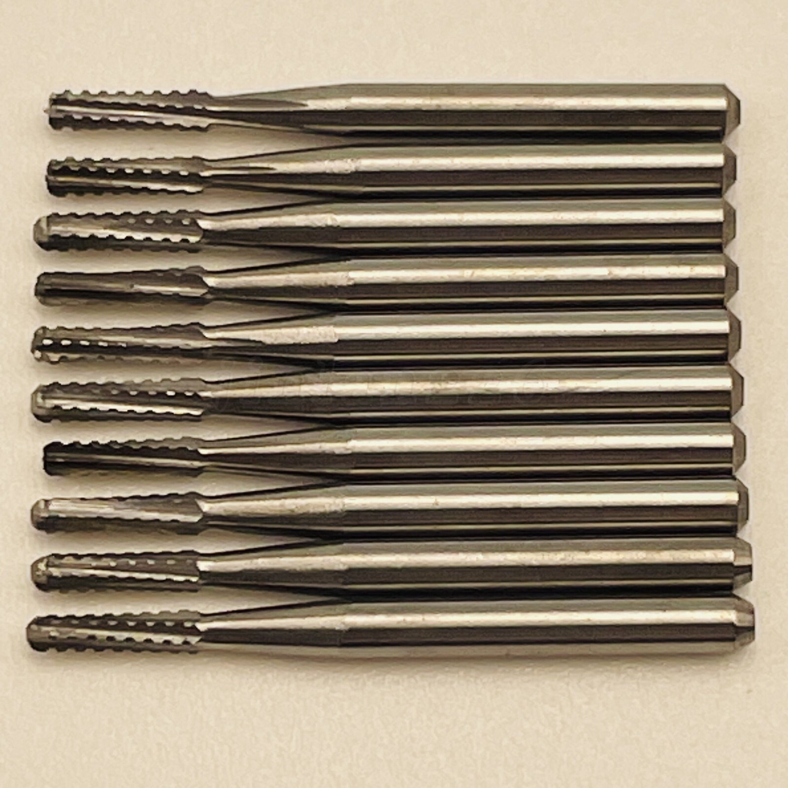 10PCS Dental Carbide Burs FG #1558 Domed Fissure Crosscut High Speed Handpiece